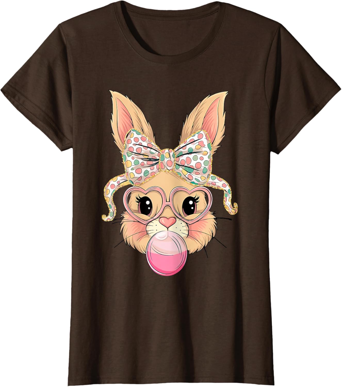 Happy Easter Bunny Spring Hunt Eggs Rabbit Coquette Bow Cute T-Shirt