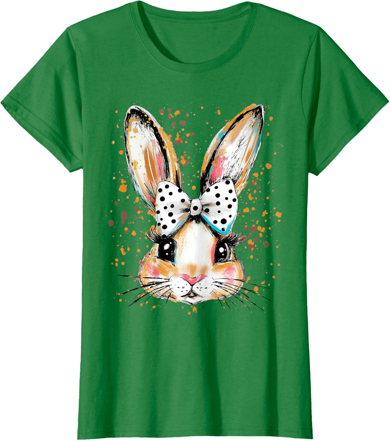 Happy Easter Bunny Spring Hunt Eggs Rabbit Coquette Bow Cute T-Shirt