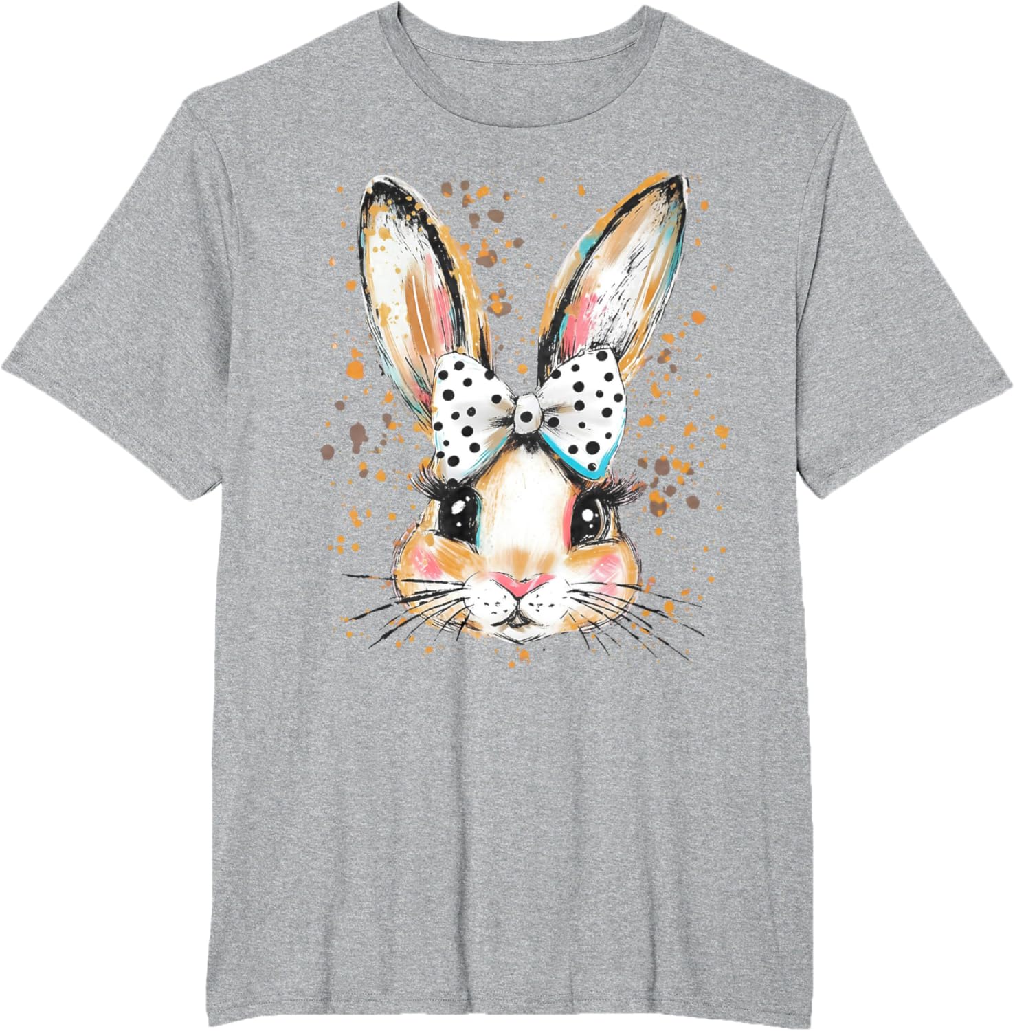 Happy Easter Bunny Spring Hunt Eggs Rabbit Coquette Bow Cute T-Shirt