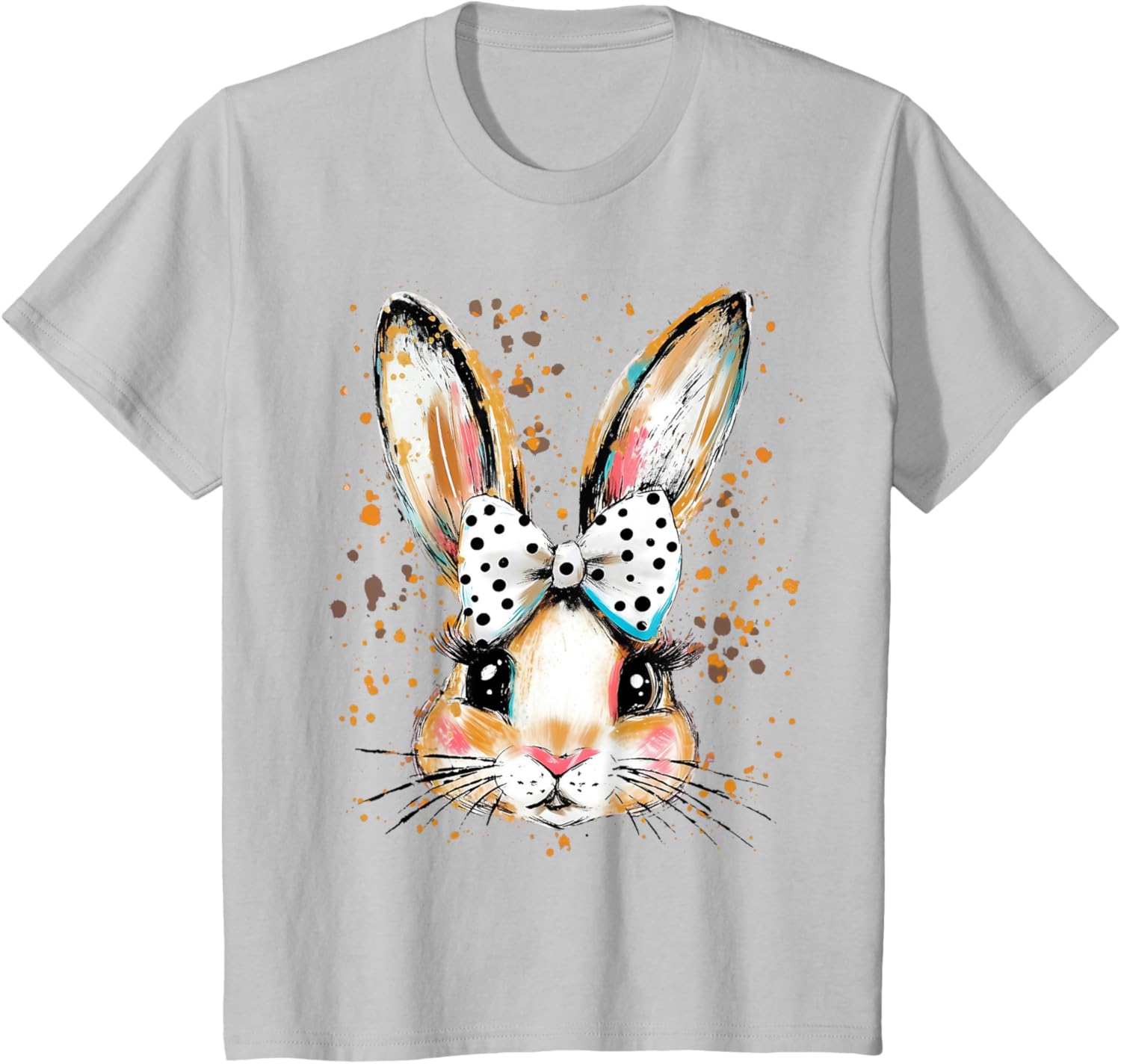 Happy Easter Bunny Spring Hunt Eggs Rabbit Coquette Bow Cute T-Shirt