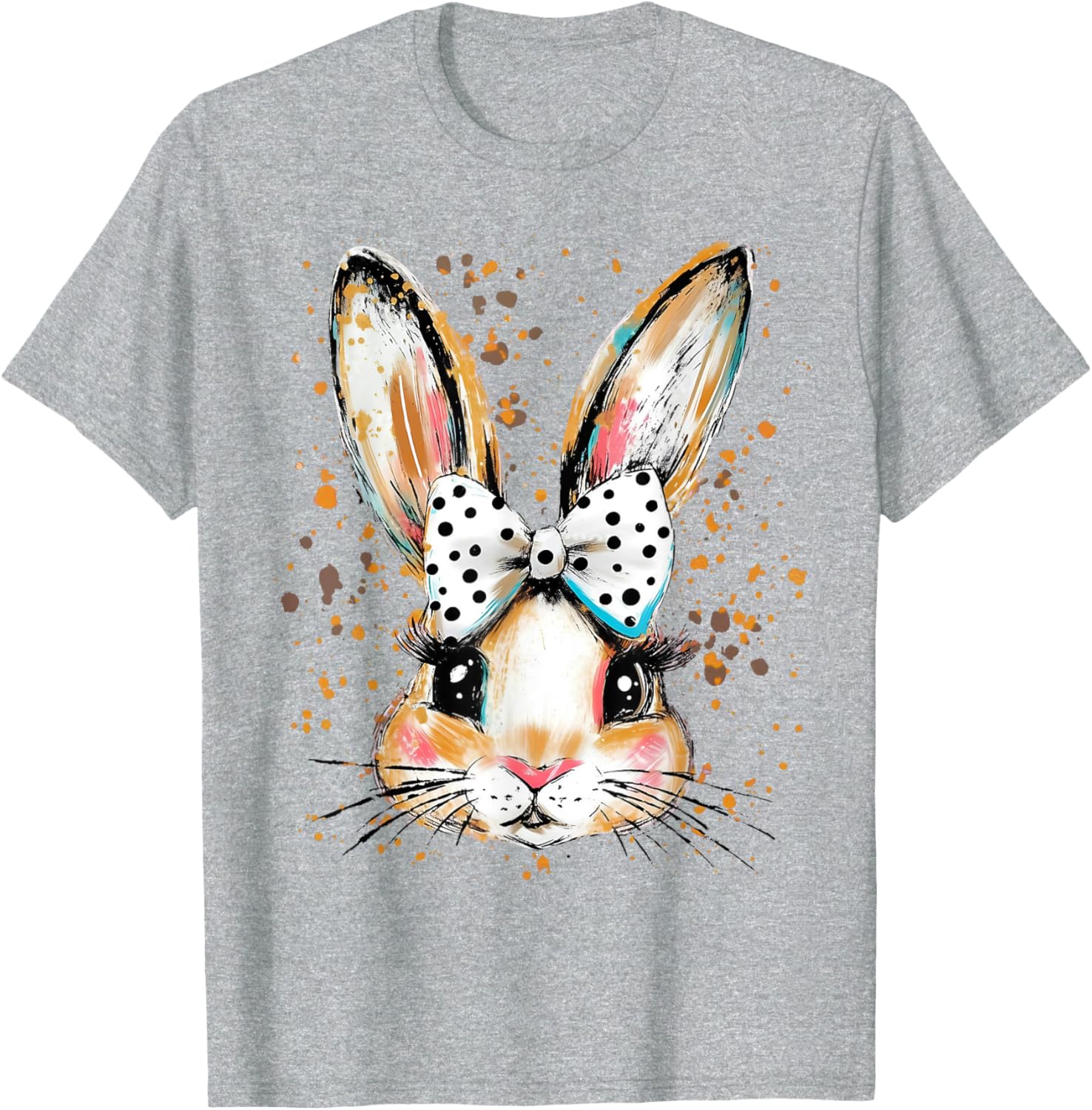 Happy Easter Bunny Spring Hunt Eggs Rabbit Coquette Bow Cute T-Shirt