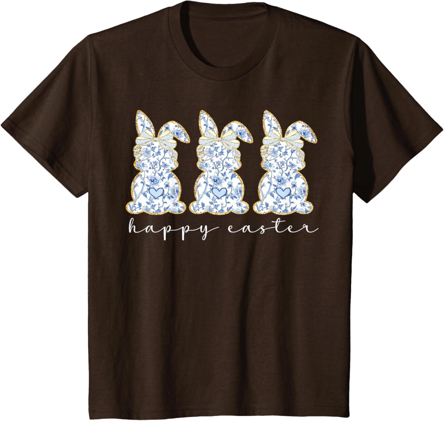 Happy Easter Bunny Spring Hunt Eggs Rabbit Coquette Bow Cute T-Shirt