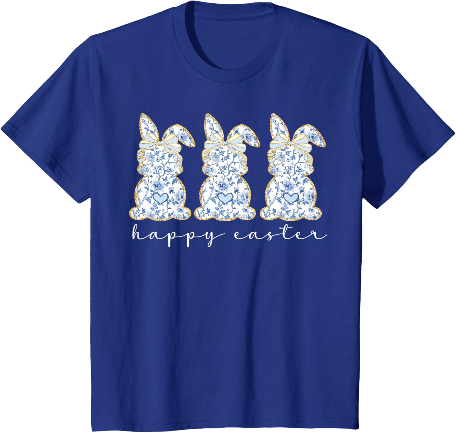 Happy Easter Bunny Spring Hunt Eggs Rabbit Coquette Bow Cute T-Shirt