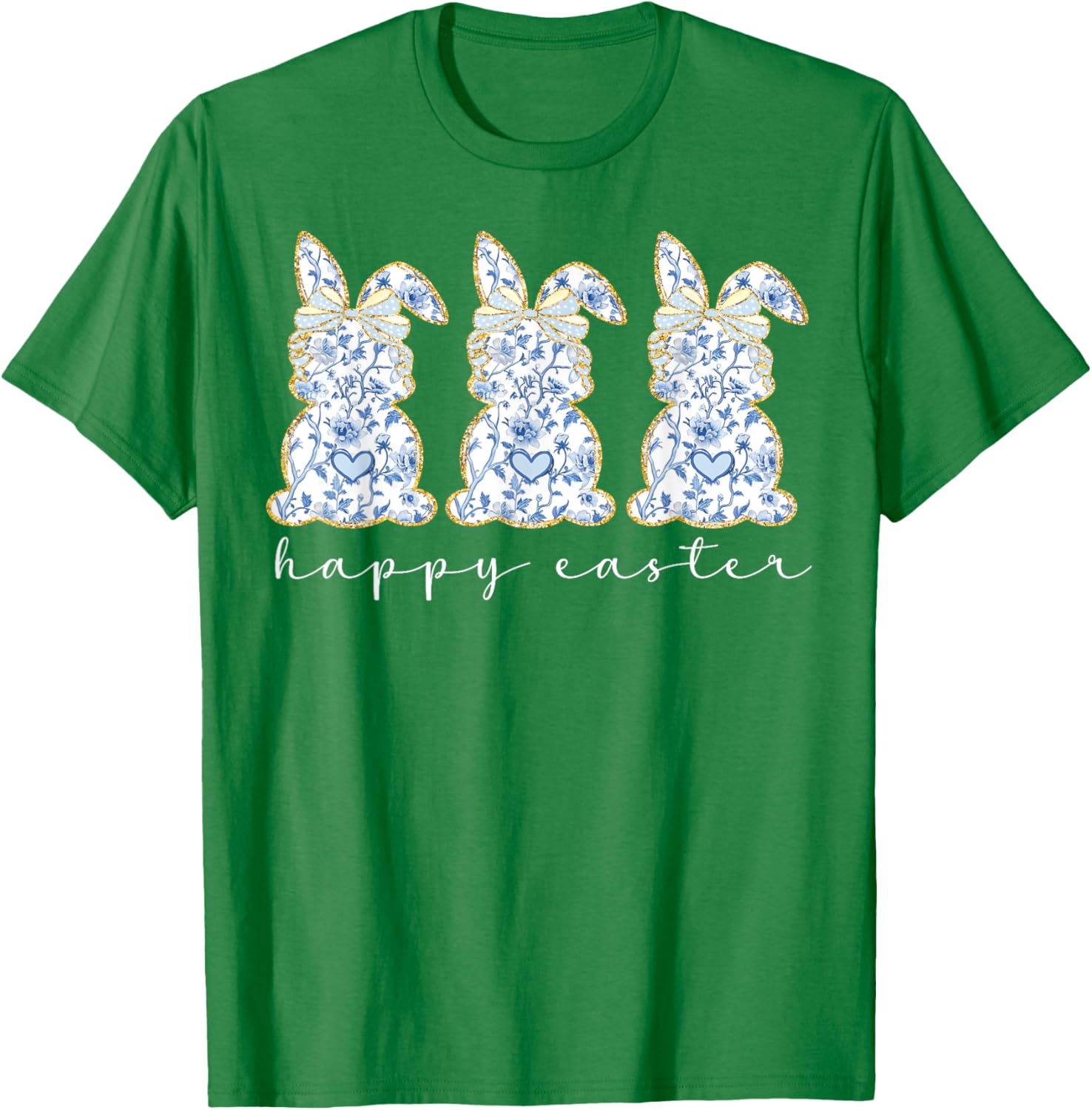 Happy Easter Bunny Spring Hunt Eggs Rabbit Coquette Bow Cute T-Shirt