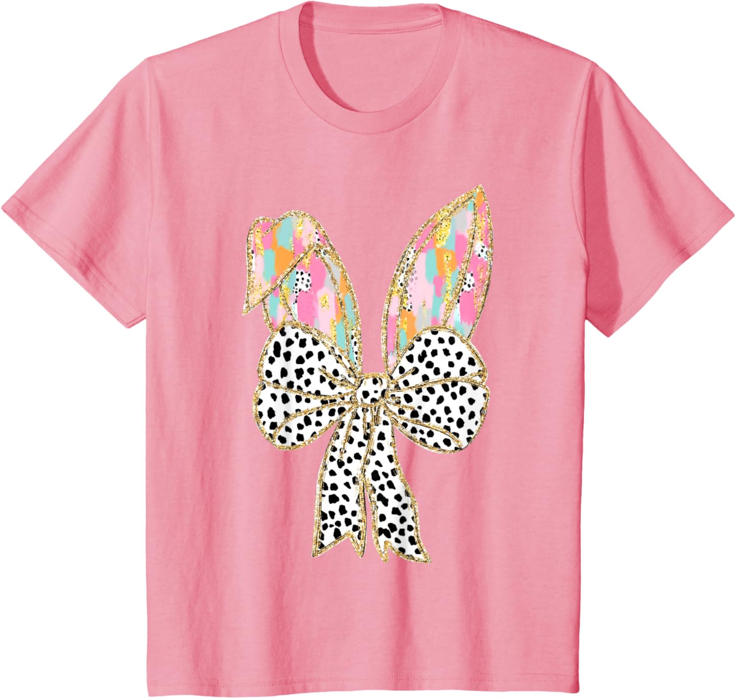 Happy Easter Bunny Spring Hunt Eggs Rabbit Coquette Bow Cute T-Shirt