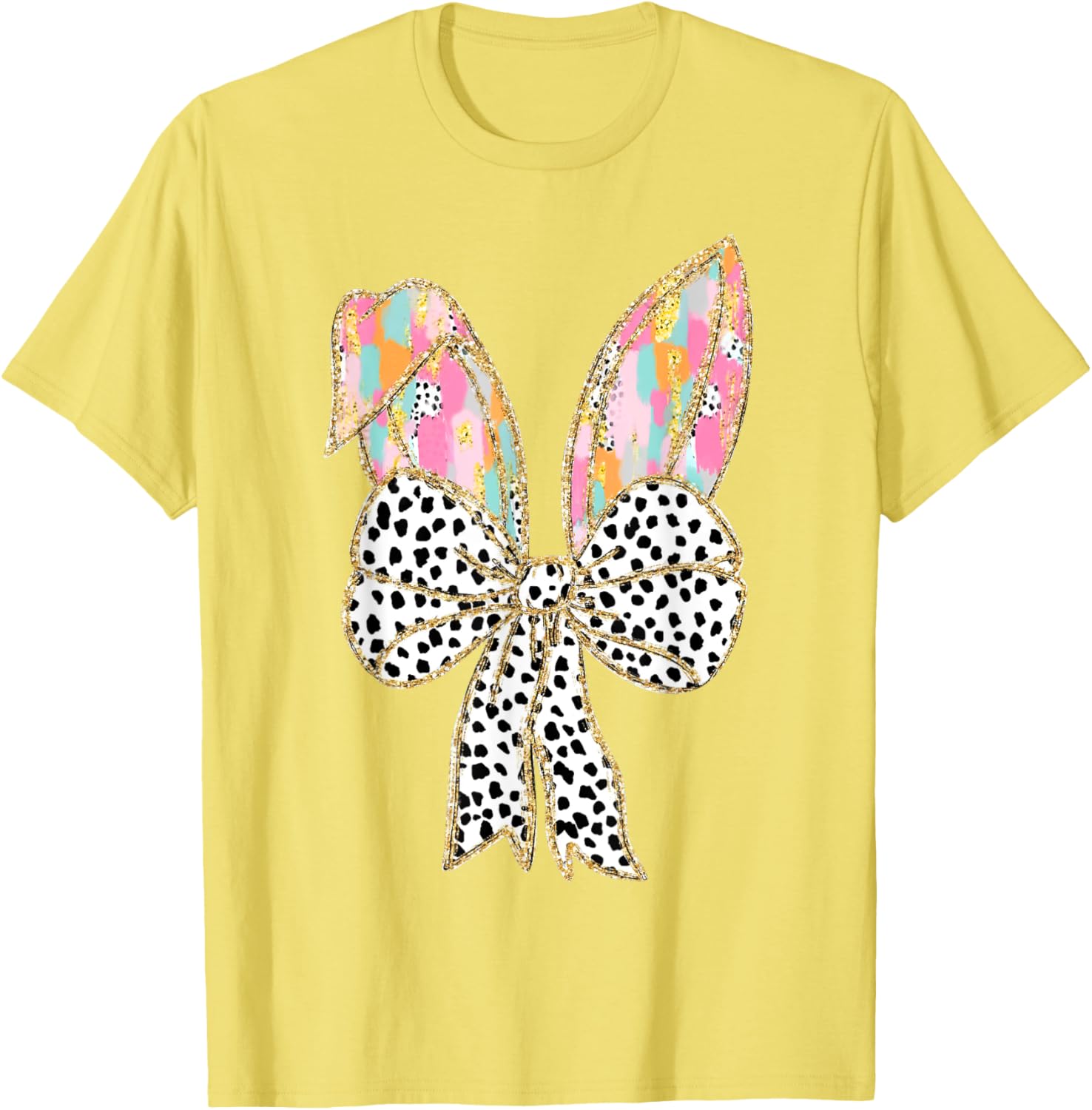 Happy Easter Bunny Spring Hunt Eggs Rabbit Coquette Bow Cute T-Shirt