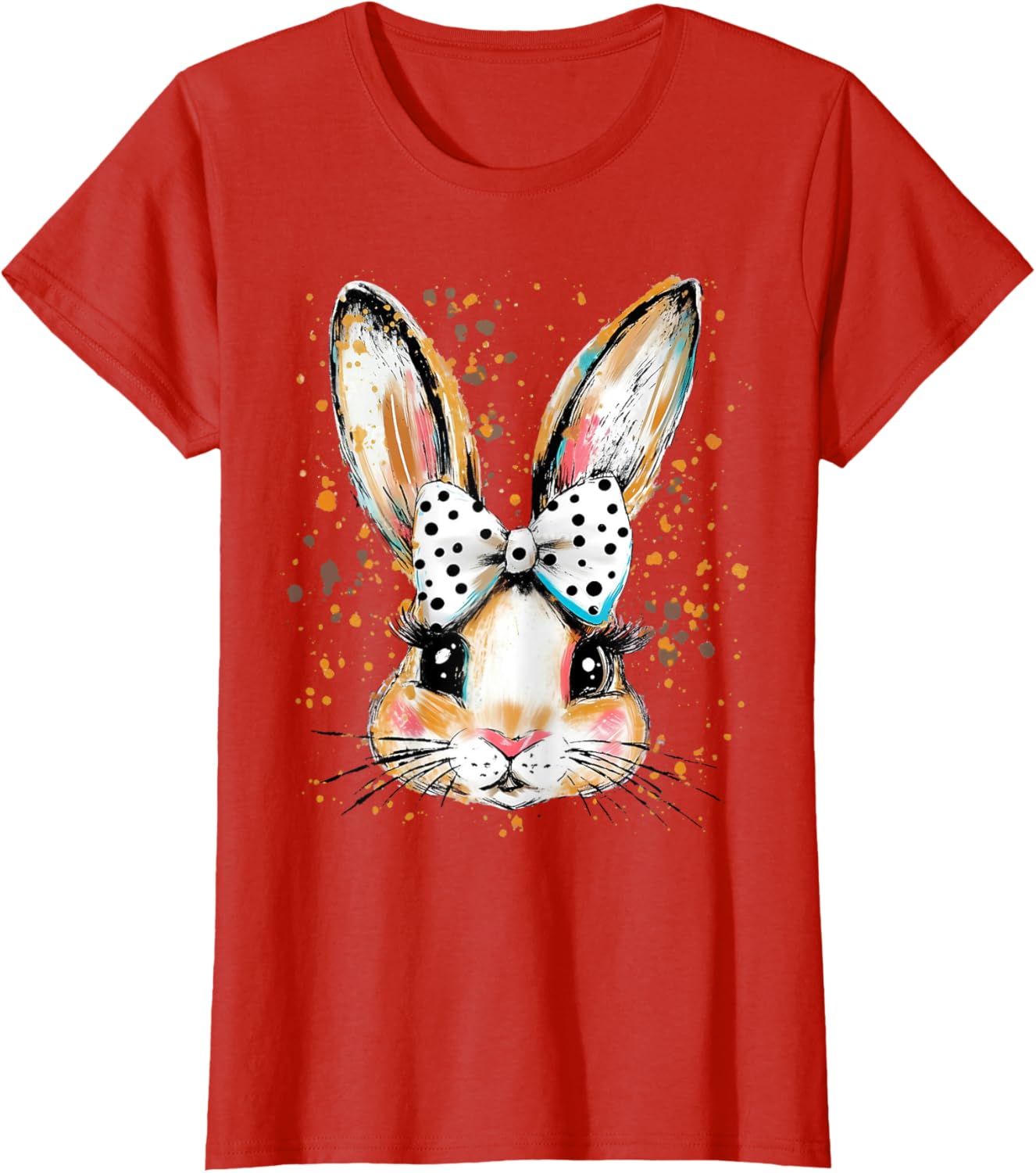 Happy Easter Bunny Spring Hunt Eggs Rabbit Coquette Bow Cute T-Shirt