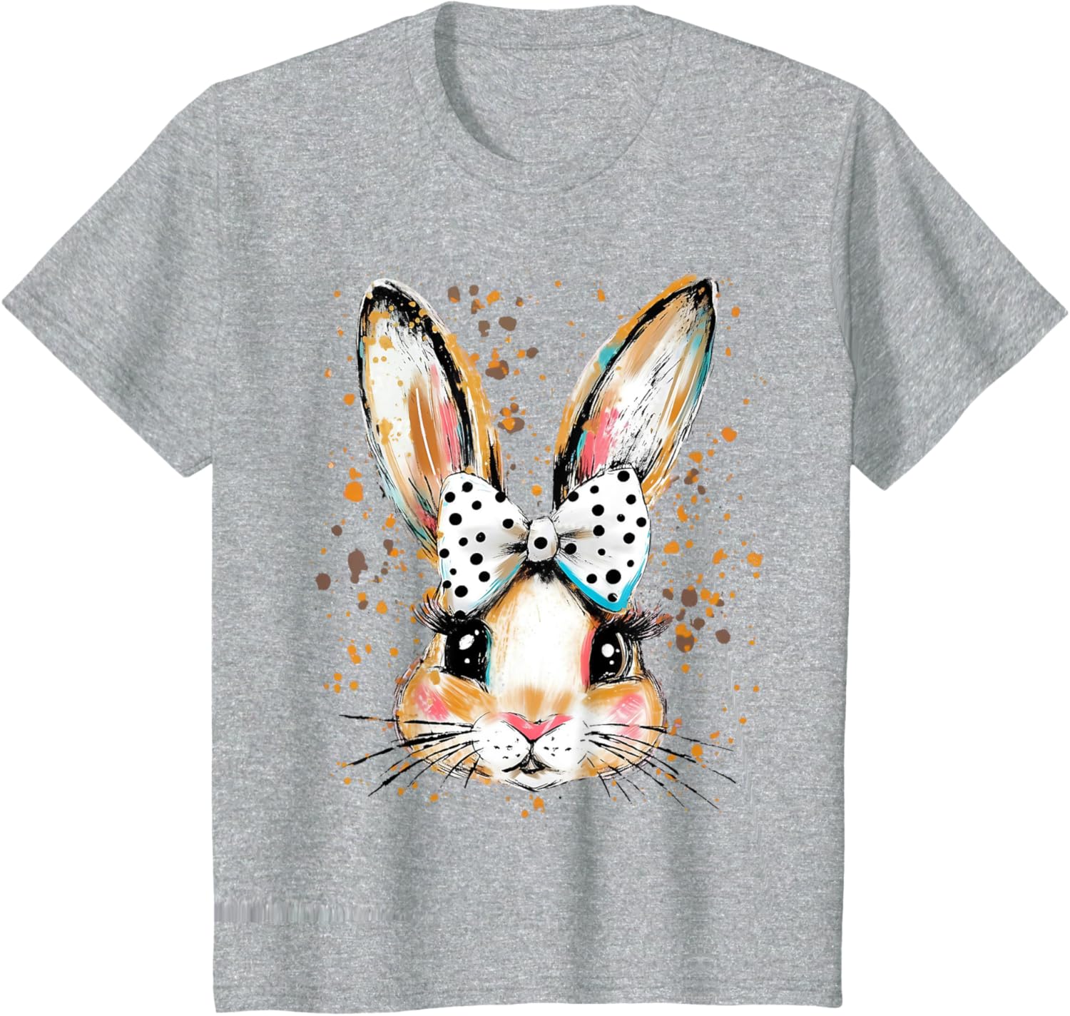 Happy Easter Bunny Spring Hunt Eggs Rabbit Coquette Bow Cute T-Shirt