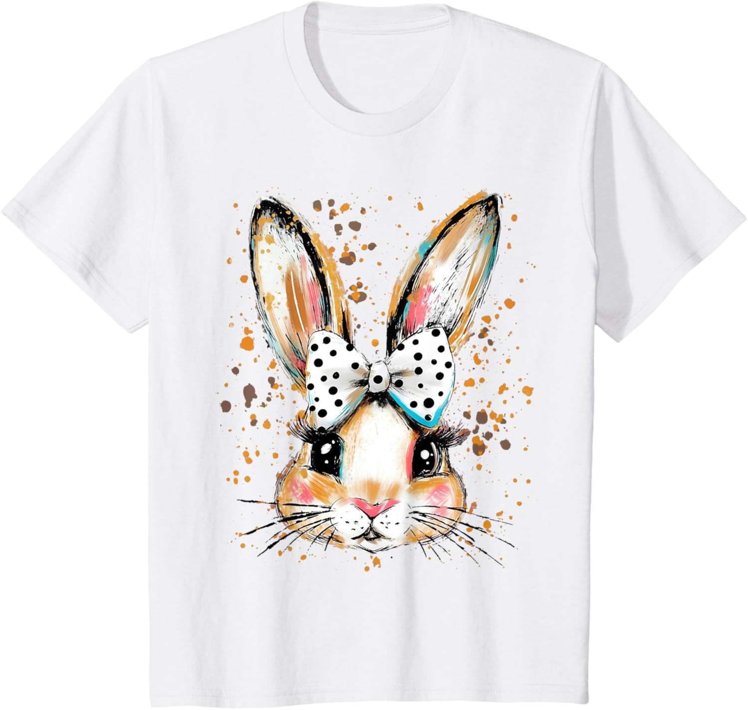 Happy Easter Bunny Spring Hunt Eggs Rabbit Coquette Bow Cute T-Shirt