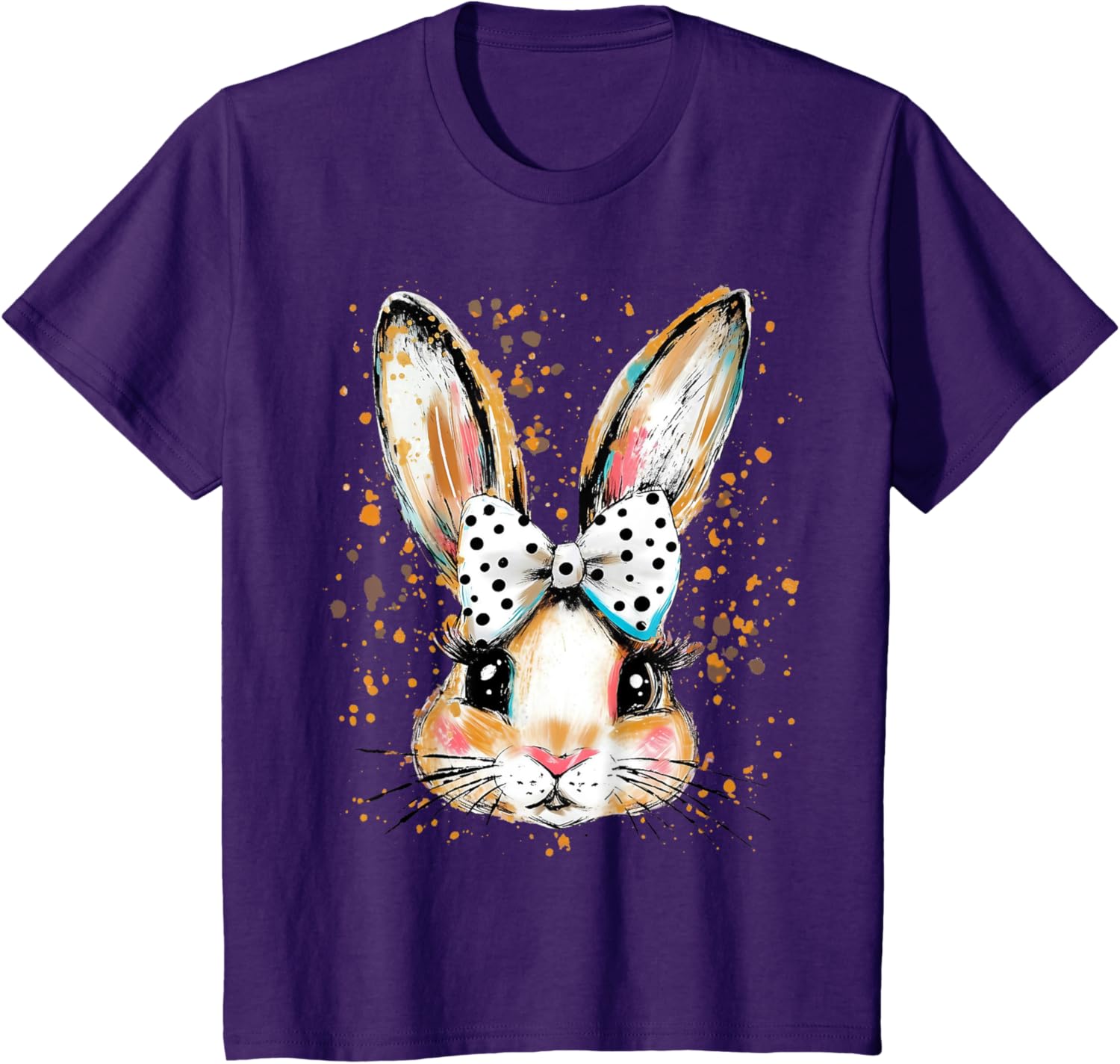 Happy Easter Bunny Spring Hunt Eggs Rabbit Coquette Bow Cute T-Shirt