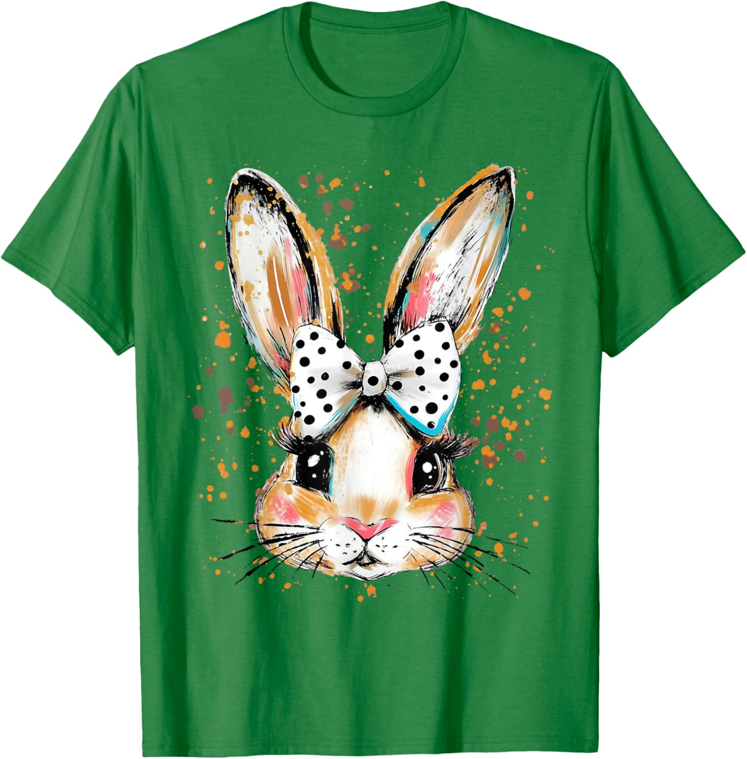 Happy Easter Bunny Spring Hunt Eggs Rabbit Coquette Bow Cute T-Shirt