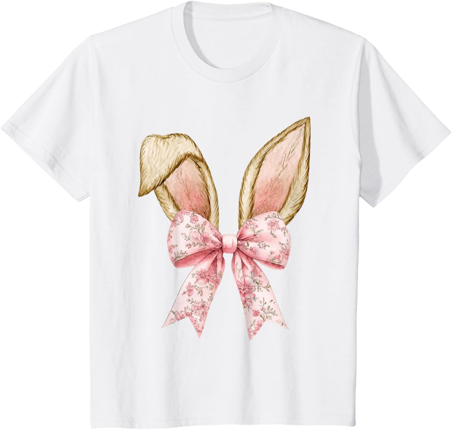 Happy Easter Bunny Spring Hunt Eggs Rabbit Coquette Bow Cute T-Shirt