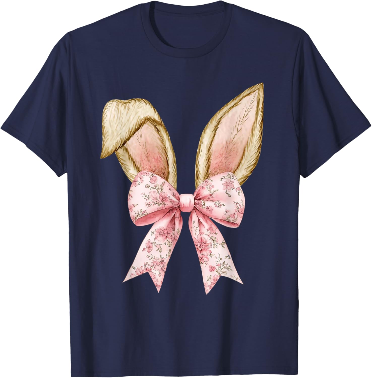 Happy Easter Bunny Spring Hunt Eggs Rabbit Coquette Bow Cute T-Shirt