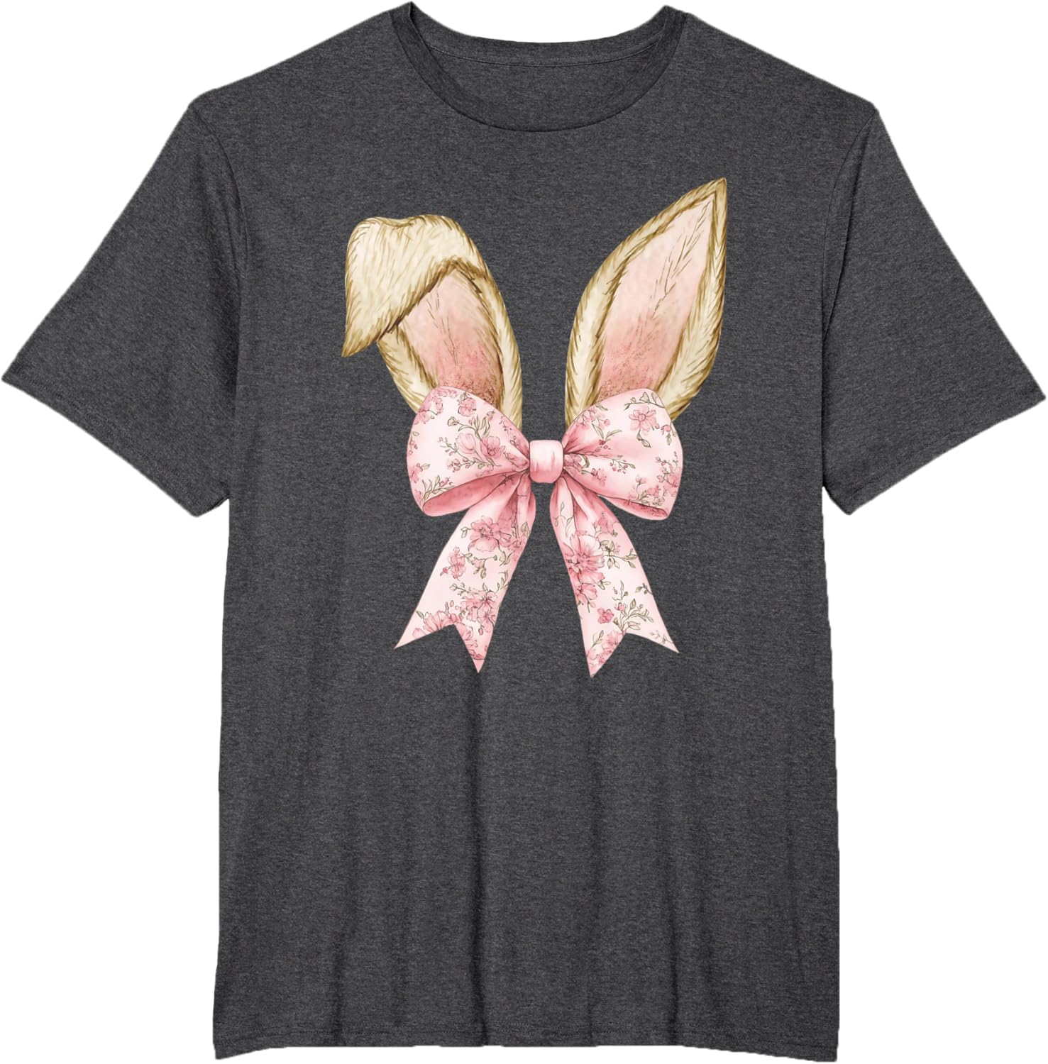 Happy Easter Bunny Spring Hunt Eggs Rabbit Coquette Bow Cute T-Shirt