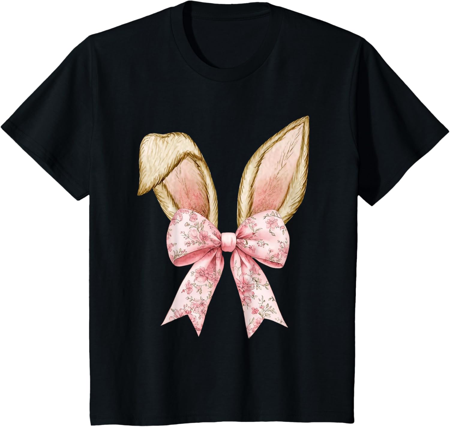 Happy Easter Bunny Spring Hunt Eggs Rabbit Coquette Bow Cute T-Shirt