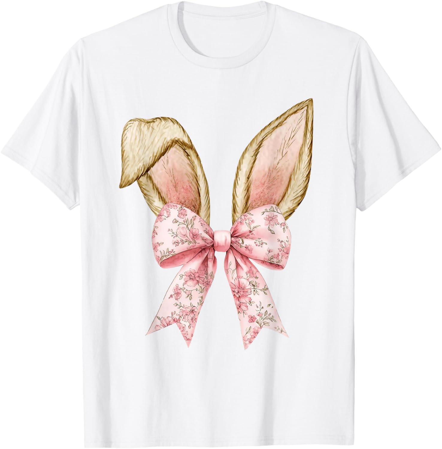 Happy Easter Bunny Spring Hunt Eggs Rabbit Coquette Bow Cute T-Shirt