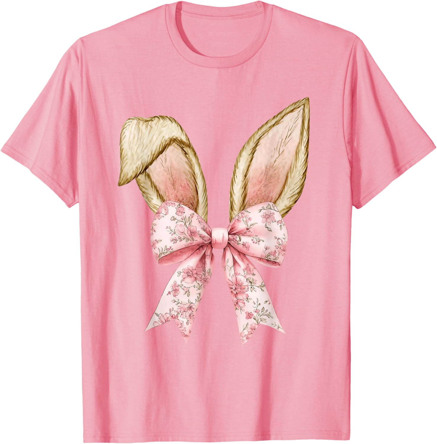 Happy Easter Bunny Spring Hunt Eggs Rabbit Coquette Bow Cute T-Shirt