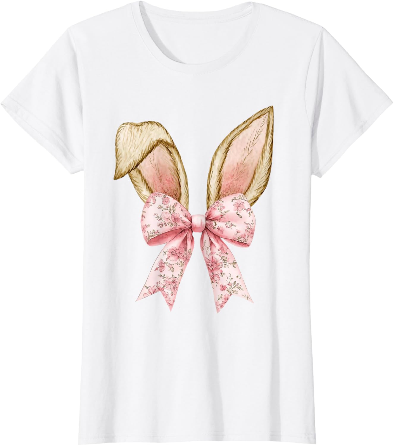 Happy Easter Bunny Spring Hunt Eggs Rabbit Coquette Bow Cute T-Shirt