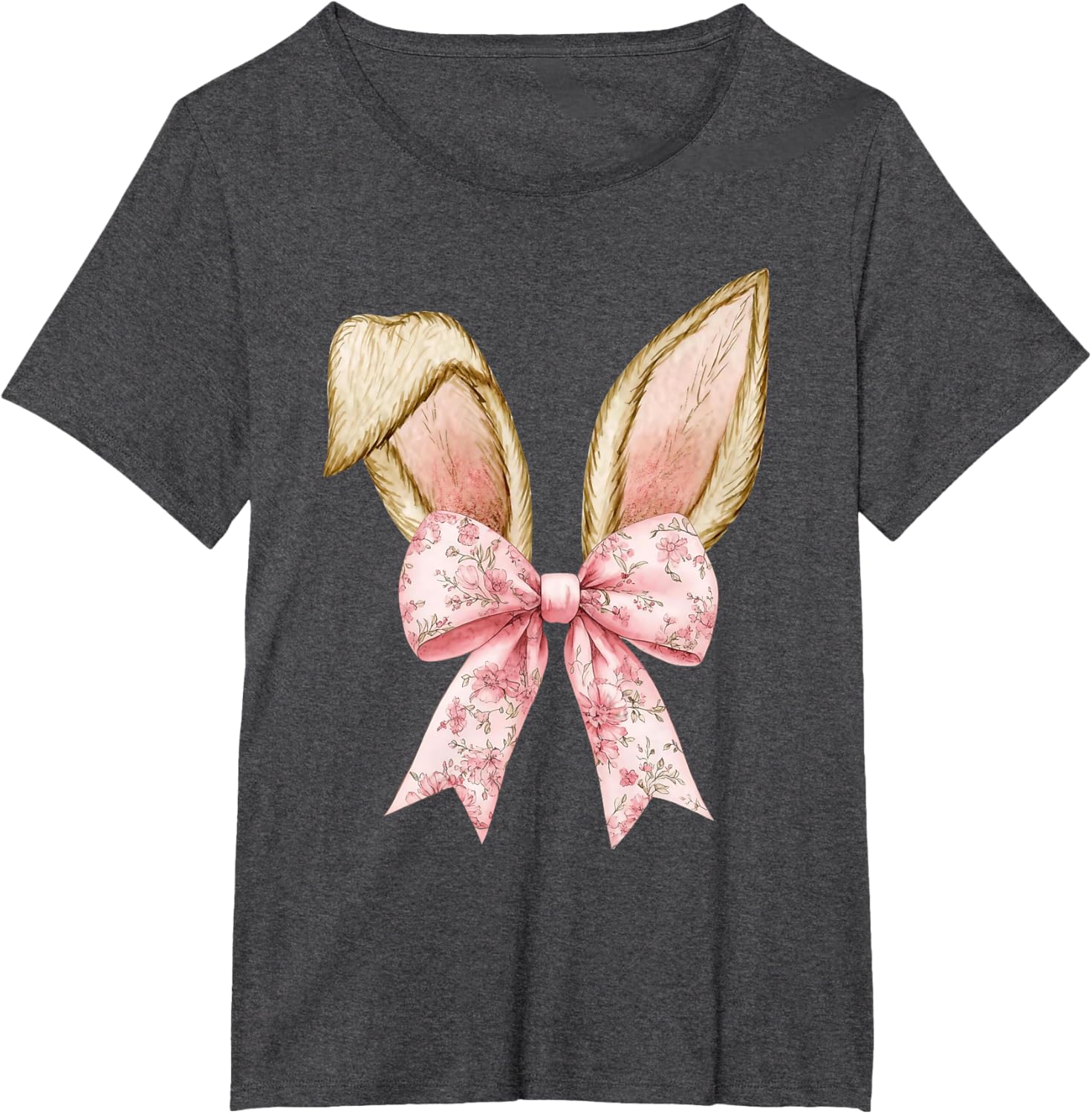 Happy Easter Bunny Spring Hunt Eggs Rabbit Coquette Bow Cute T-Shirt