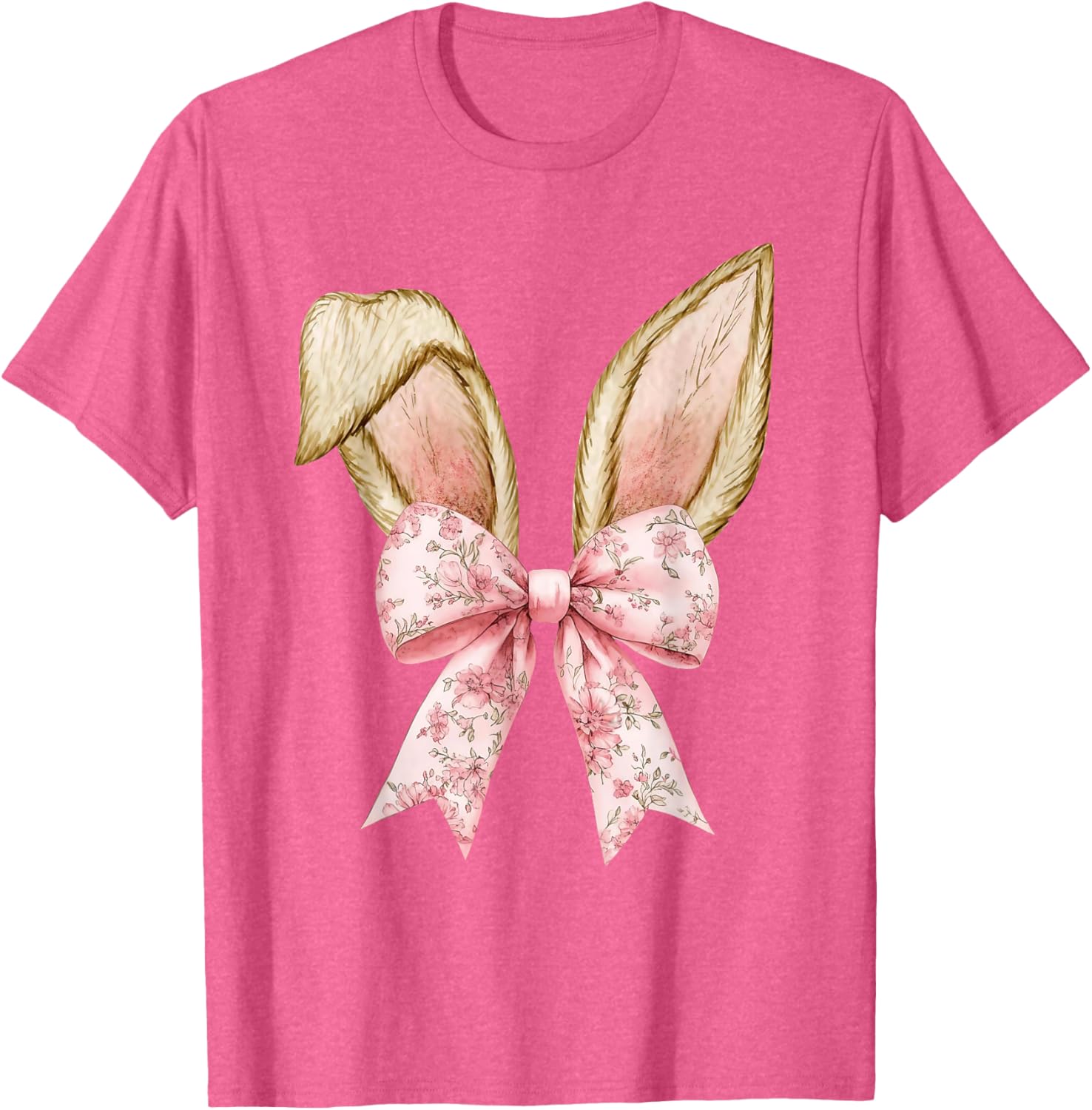 Happy Easter Bunny Spring Hunt Eggs Rabbit Coquette Bow Cute T-Shirt