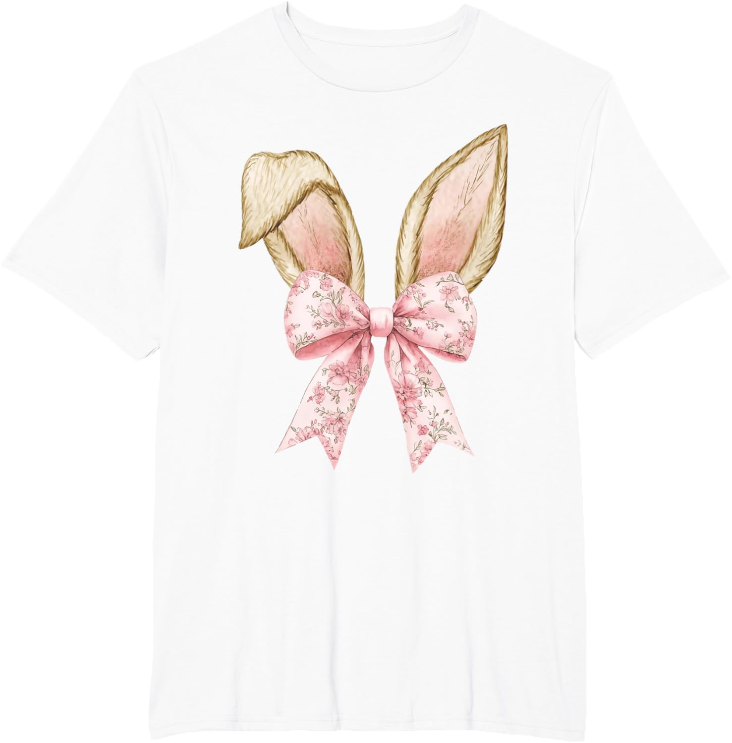 Happy Easter Bunny Spring Hunt Eggs Rabbit Coquette Bow Cute T-Shirt