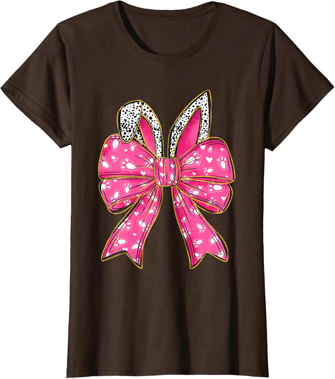 Happy Easter Bunny Spring Hunt Eggs Rabbit Coquette Bow Cute T-Shirt