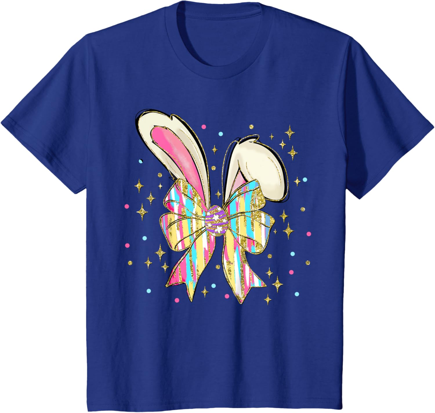 Happy Easter Bunny Spring Hunt Eggs Rabbit Coquette Bow Cute T-Shirt