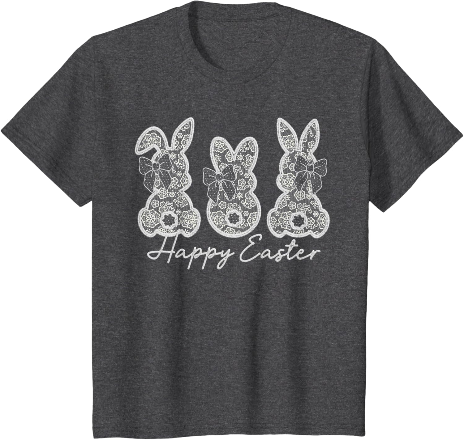 Happy Easter Bunny Spring Hunt Eggs Rabbit Cute Coquette Bow T-Shirt