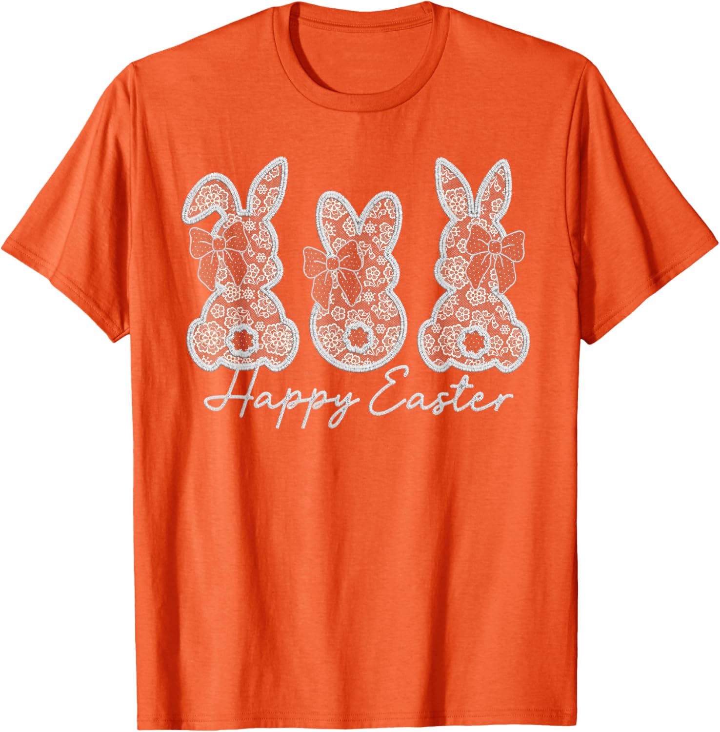 Happy Easter Bunny Spring Hunt Eggs Rabbit Cute Coquette Bow T-Shirt