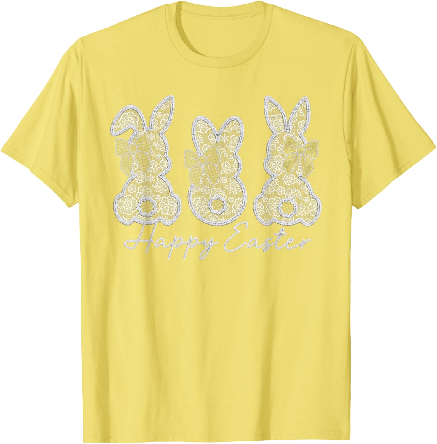 Happy Easter Bunny Spring Hunt Eggs Rabbit Cute Coquette Bow T-Shirt