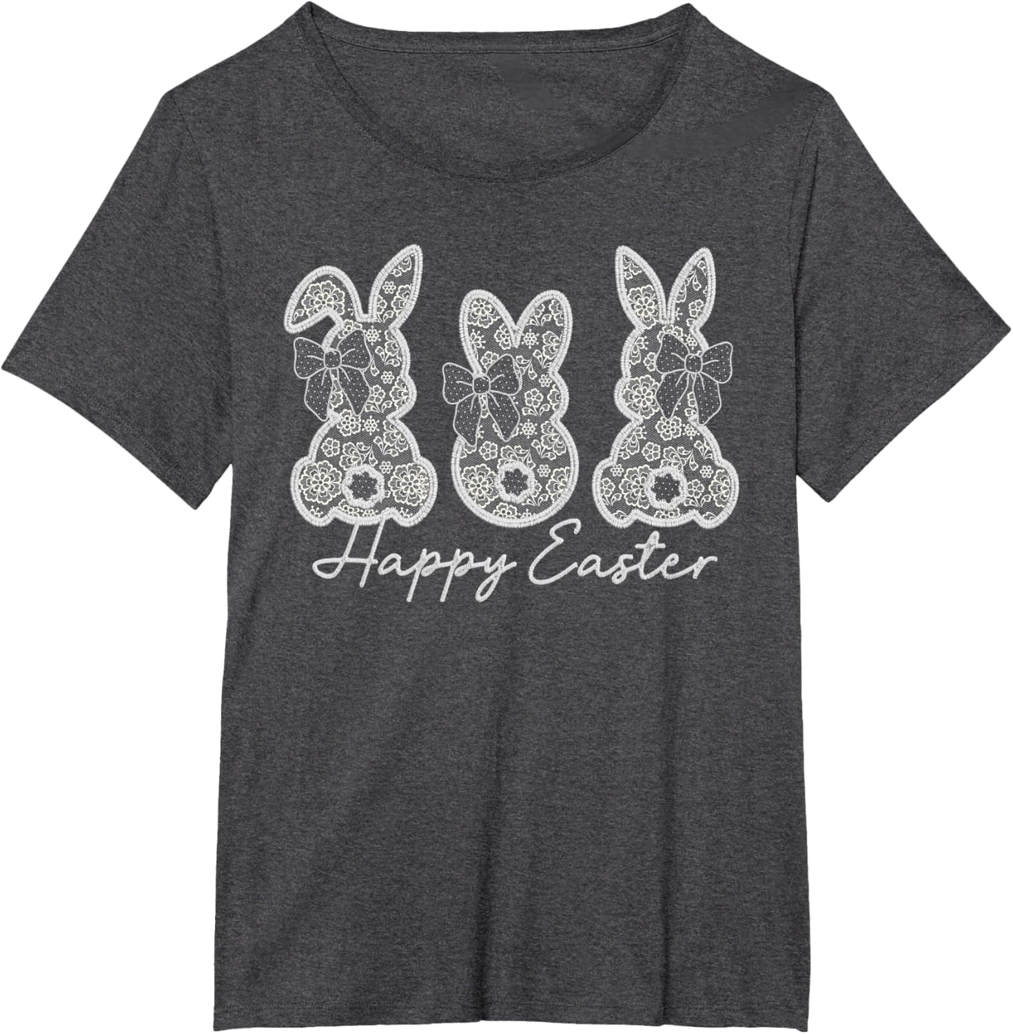 Happy Easter Bunny Spring Hunt Eggs Rabbit Cute Coquette Bow T-Shirt