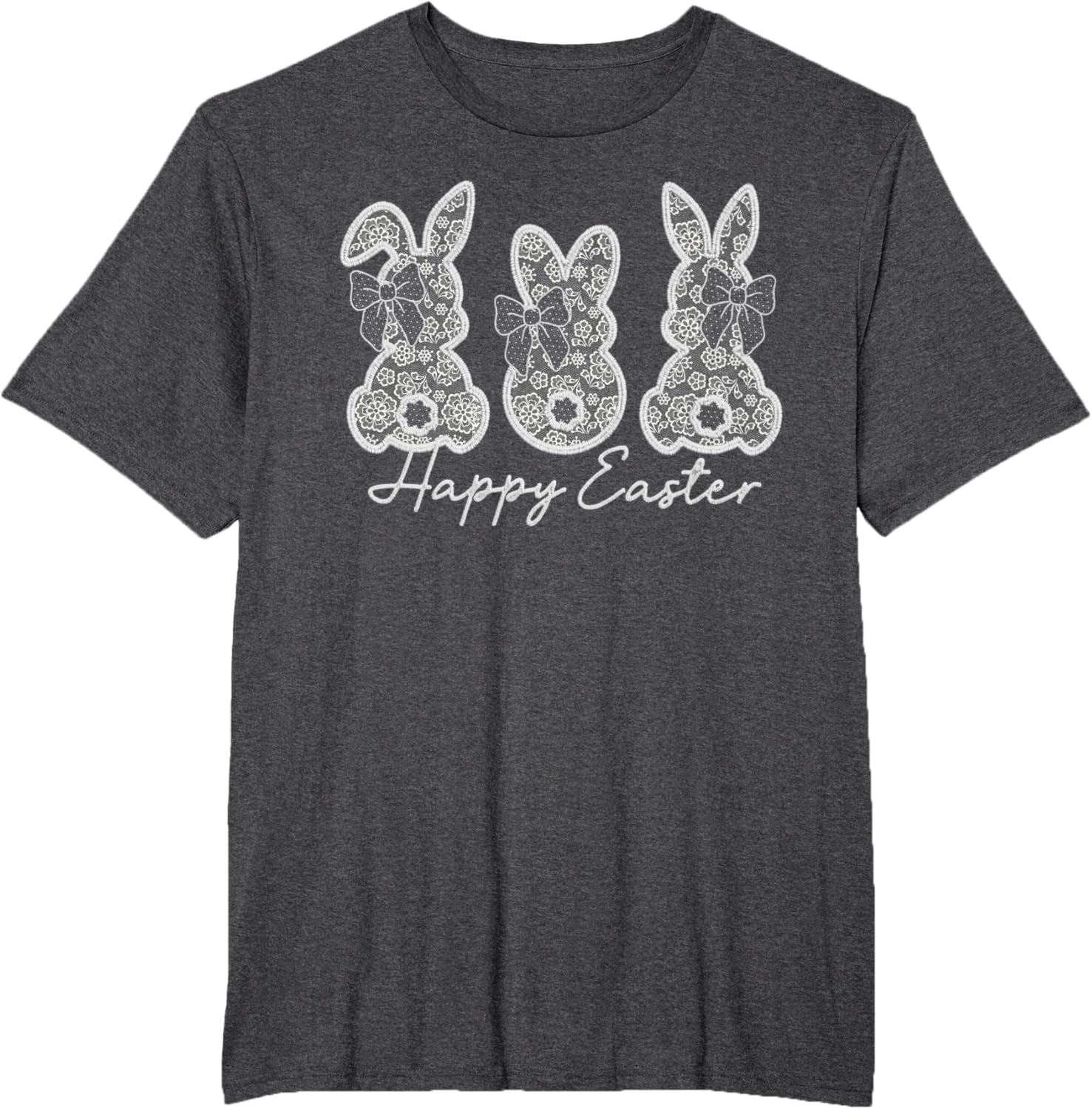 Happy Easter Bunny Spring Hunt Eggs Rabbit Cute Coquette Bow T-Shirt