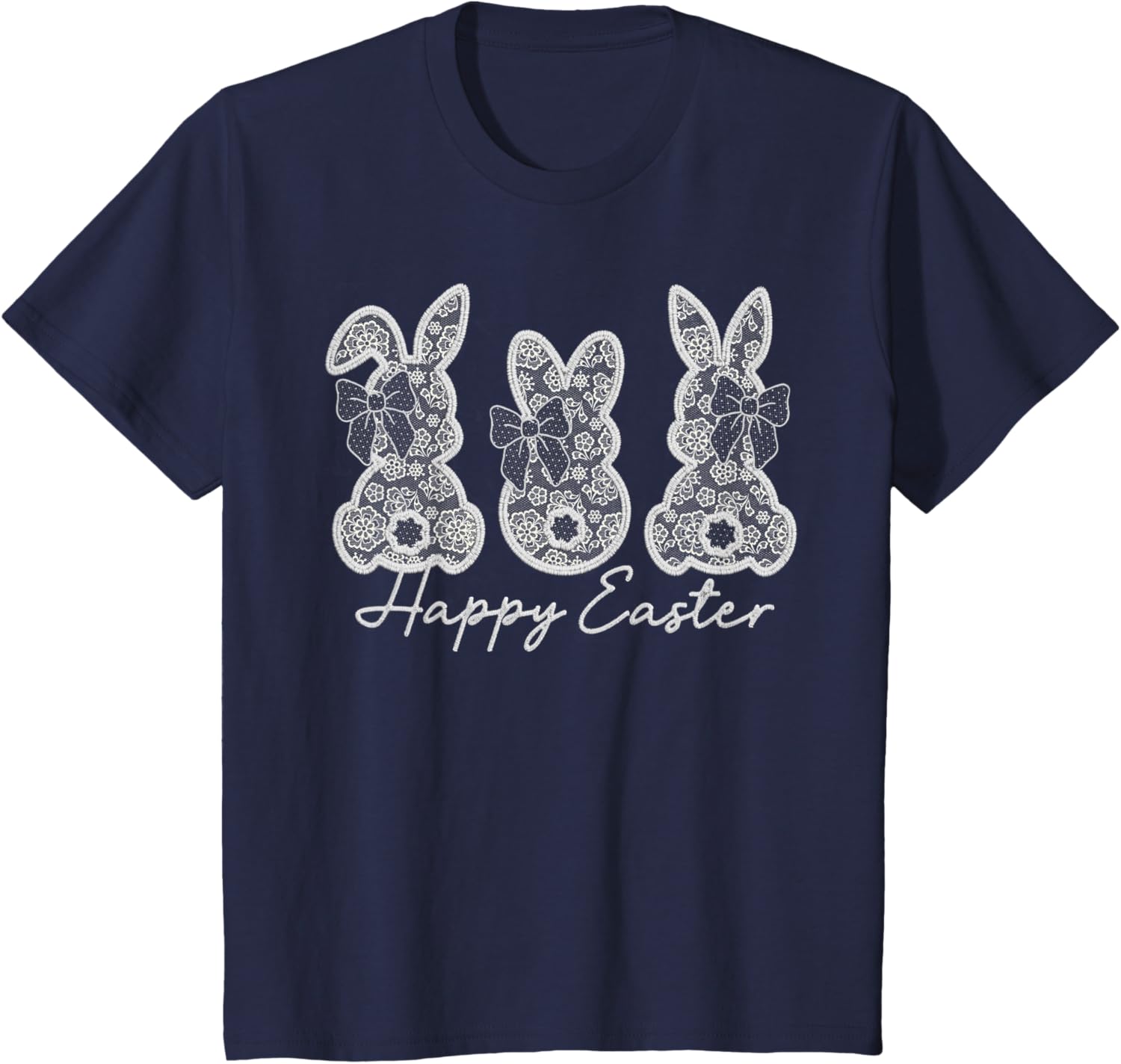 Happy Easter Bunny Spring Hunt Eggs Rabbit Cute Coquette Bow T-Shirt