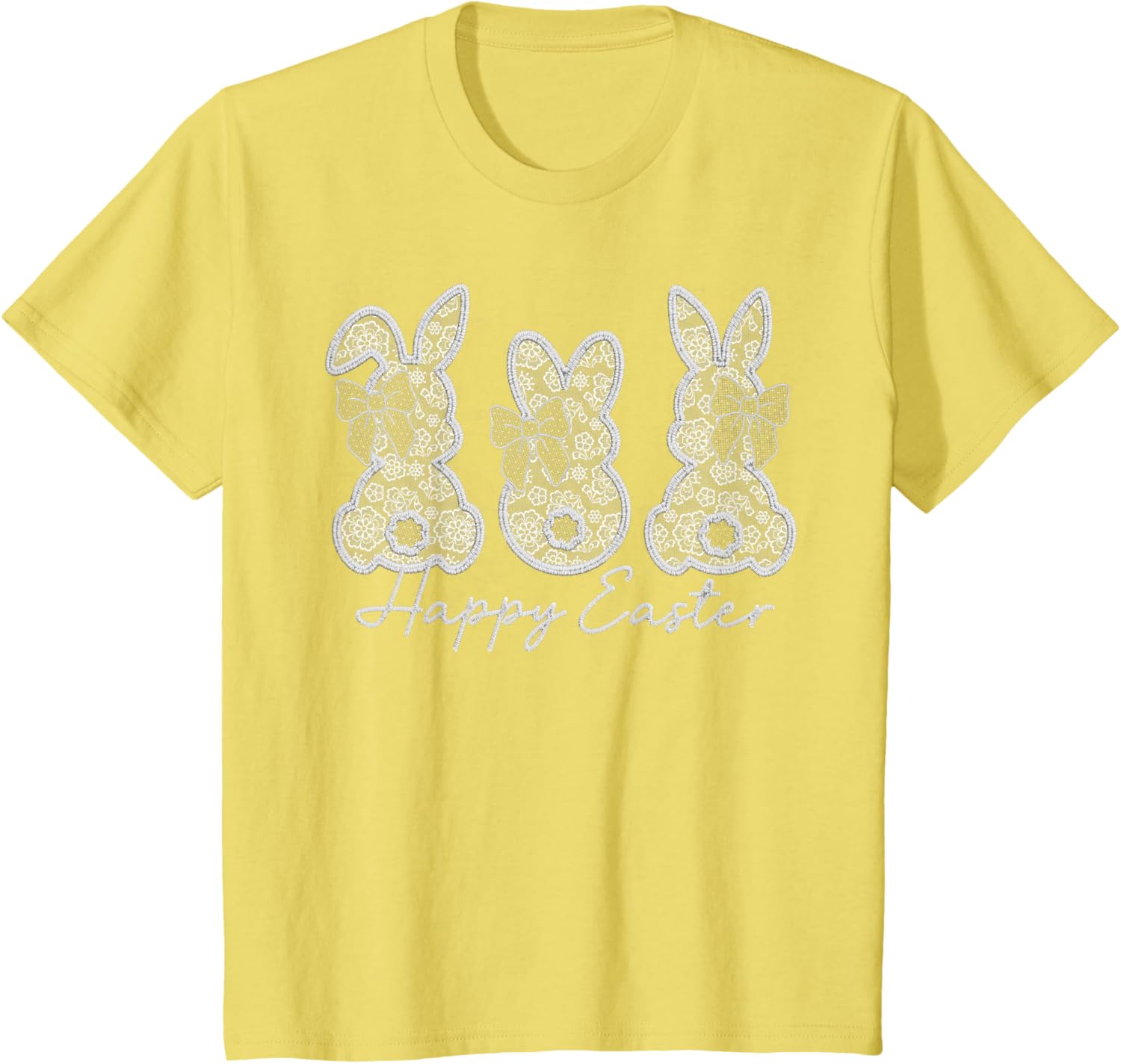 Happy Easter Bunny Spring Hunt Eggs Rabbit Cute Coquette Bow T-Shirt