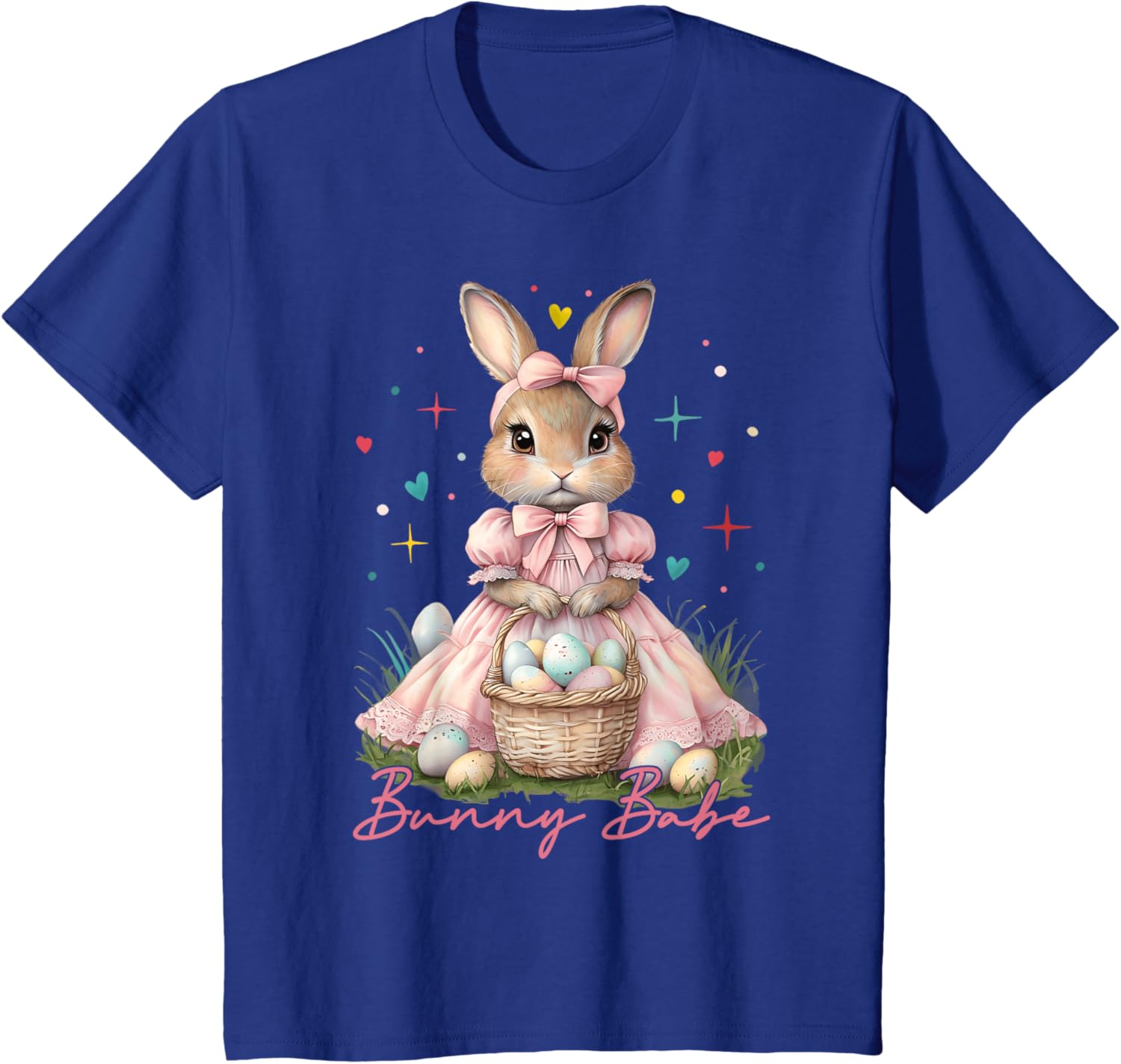 Happy Easter Cute Bunny Rabbit Bunny Babe Coquette Bow Girly T-Shirt