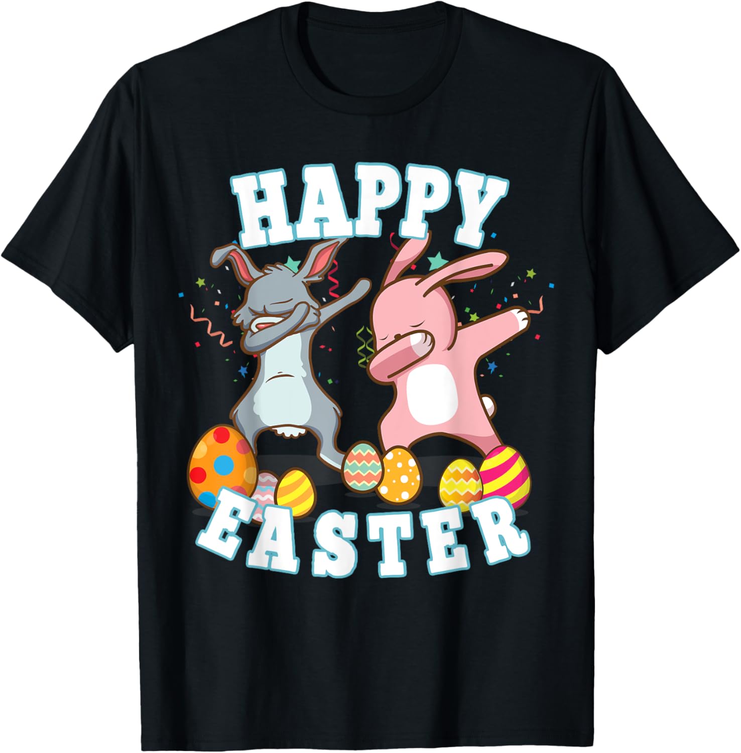 Happy Easter Dabbing Rabbit Easter Bunny Boys Toddler Kids T-Shirt