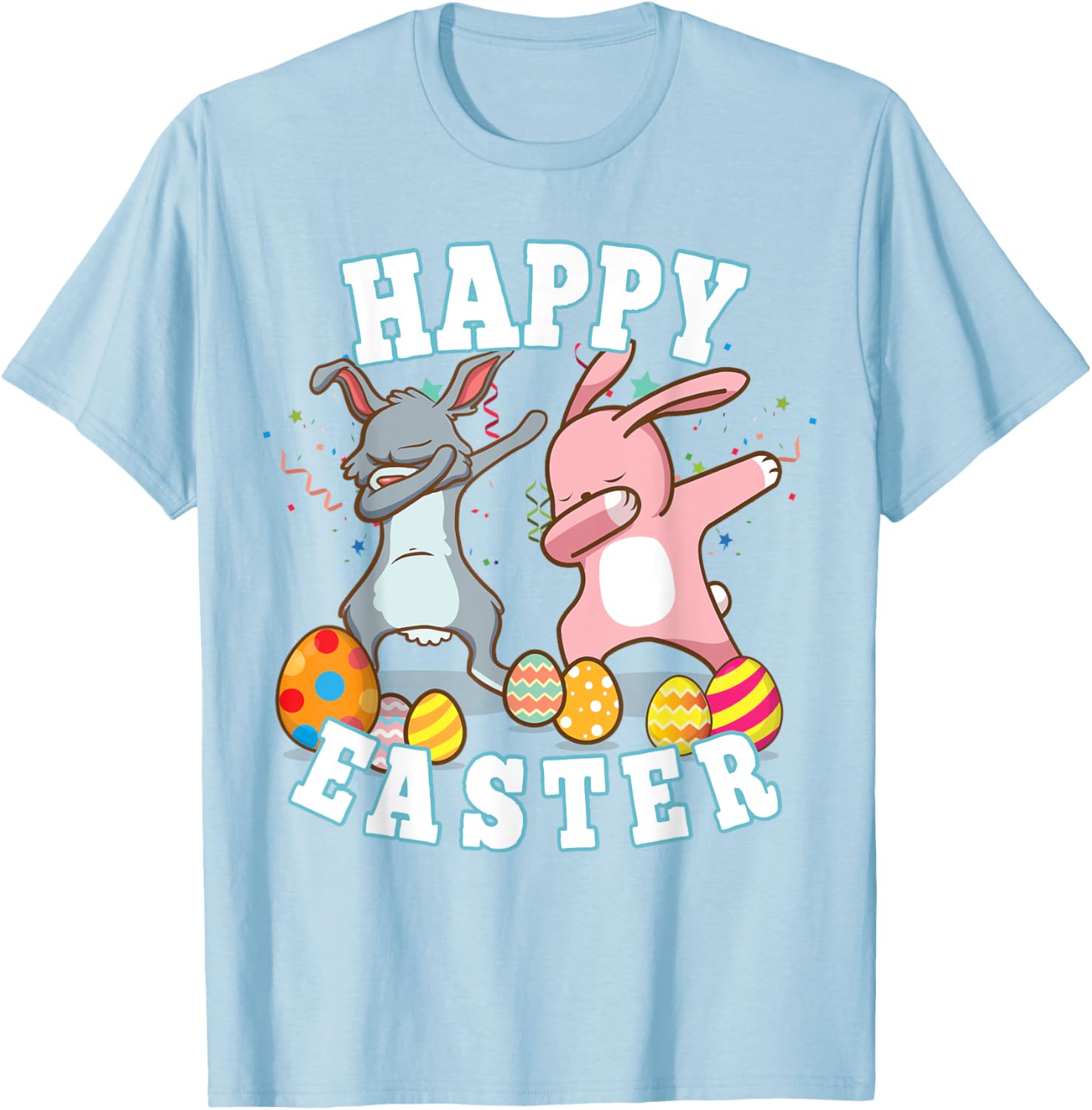 Happy Easter Dabbing Rabbit Easter Bunny Boys Toddler Kids T-Shirt