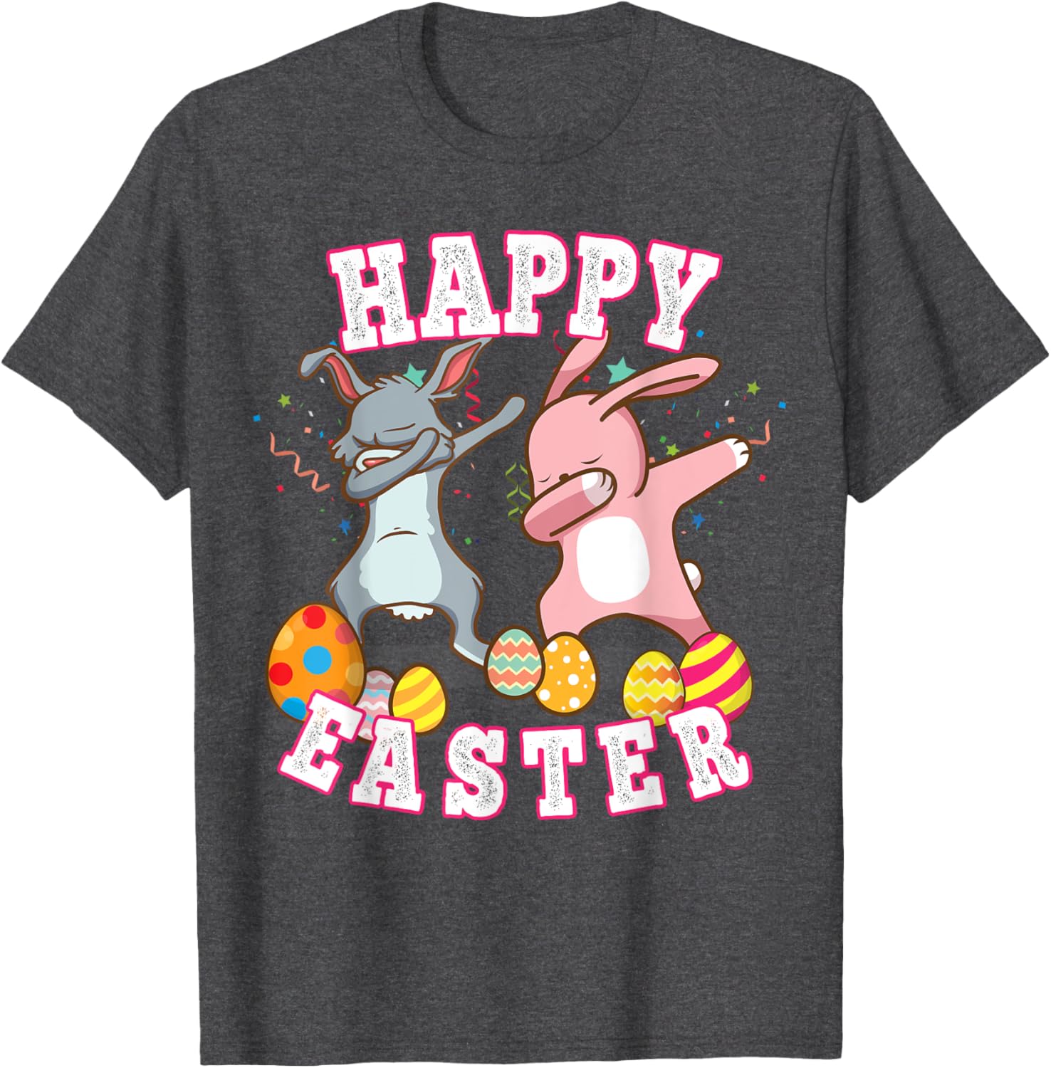 Happy Easter Dabbing Rabbit Easter Bunny Boys Toddler Kids T-Shirt