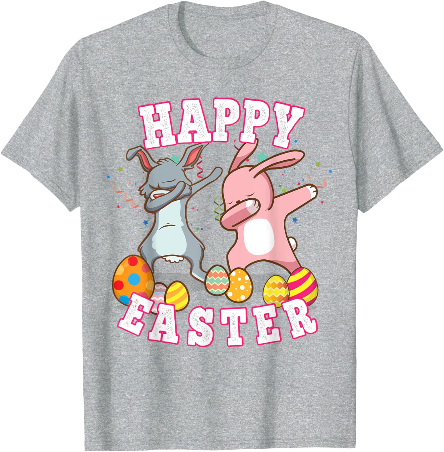 Happy Easter Dabbing Rabbit Easter Bunny Boys Toddler Kids T-Shirt