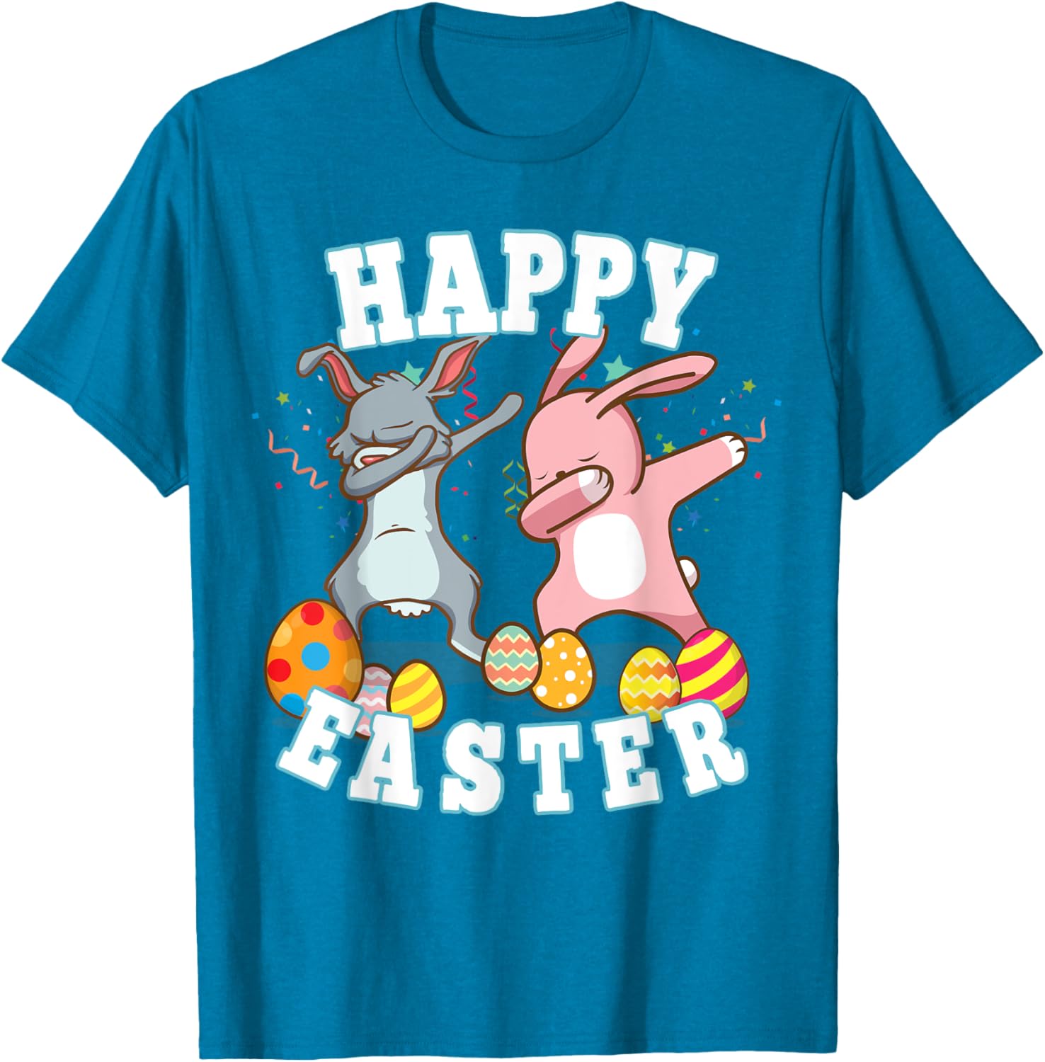 Happy Easter Dabbing Rabbit Easter Bunny Boys Toddler Kids T-Shirt