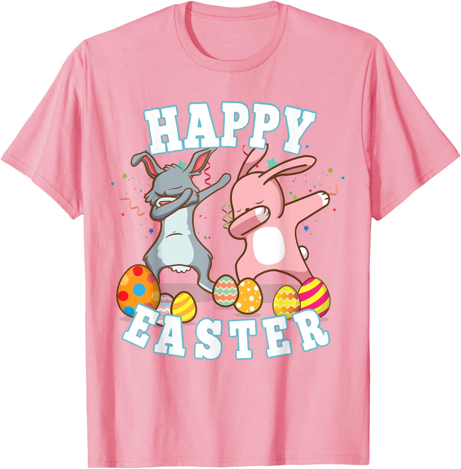 Happy Easter Dabbing Rabbit Easter Bunny Boys Toddler Kids T-Shirt