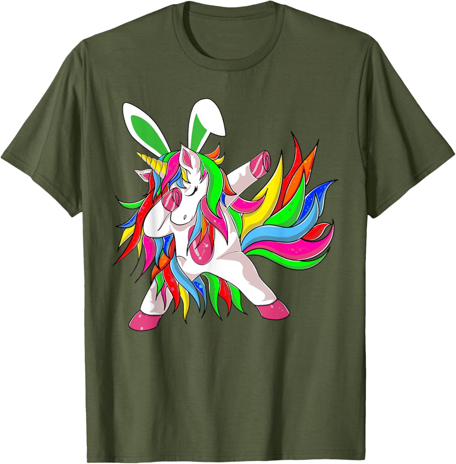 Happy Easter Dabbing Unicorn Wearing Bunny Ears Dab Boys Kid T-Shirt