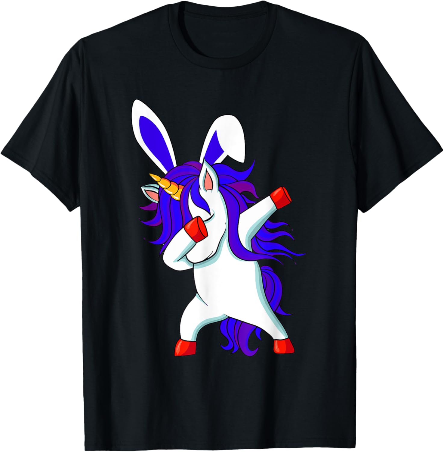 Happy Easter Dabbing Unicorn Wearing Bunny Ears Dab Boys Kid T-Shirt