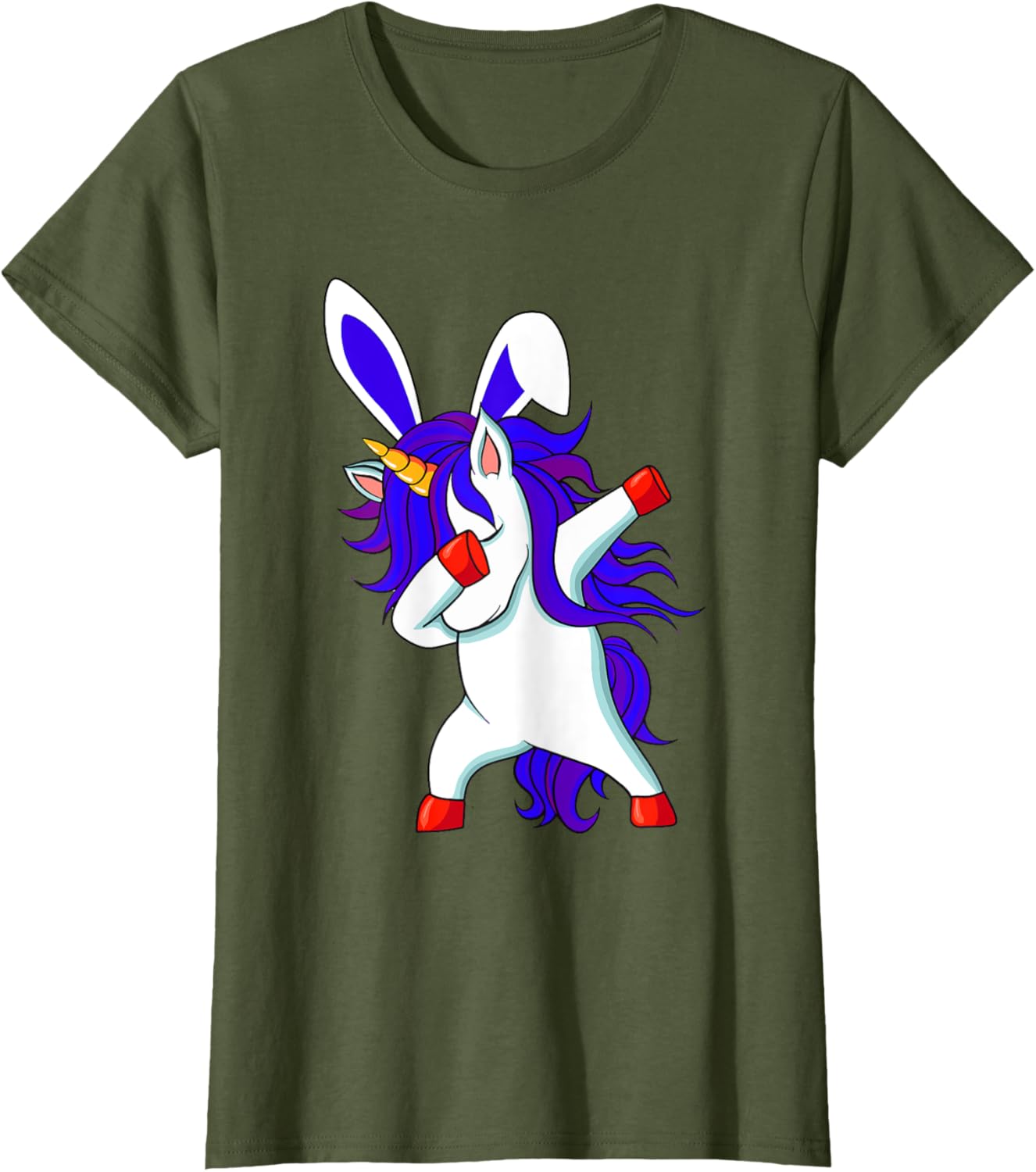 Happy Easter Dabbing Unicorn Wearing Bunny Ears Dab Boys Kid T-Shirt