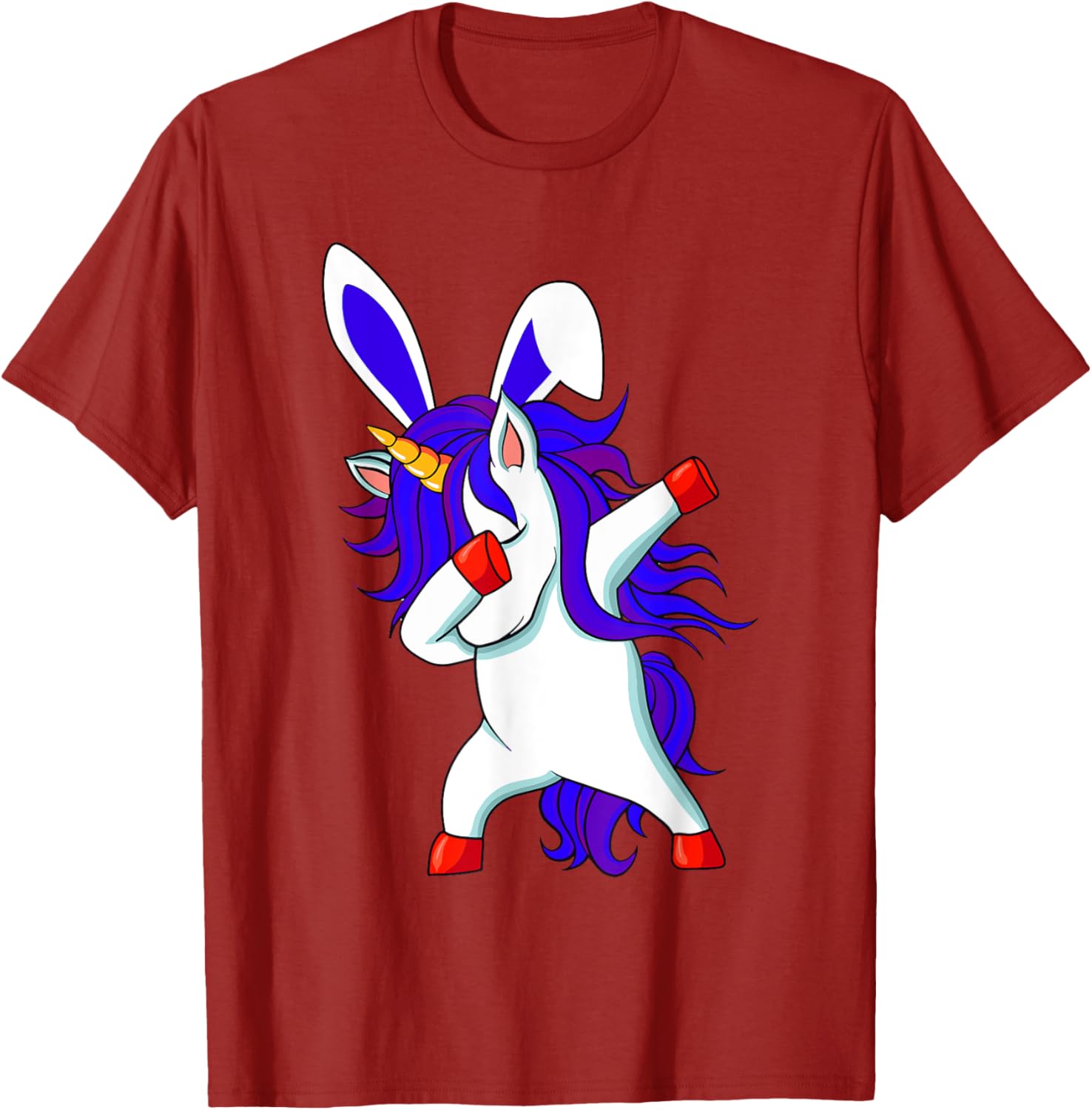 Happy Easter Dabbing Unicorn Wearing Bunny Ears Dab Boys Kid T-Shirt