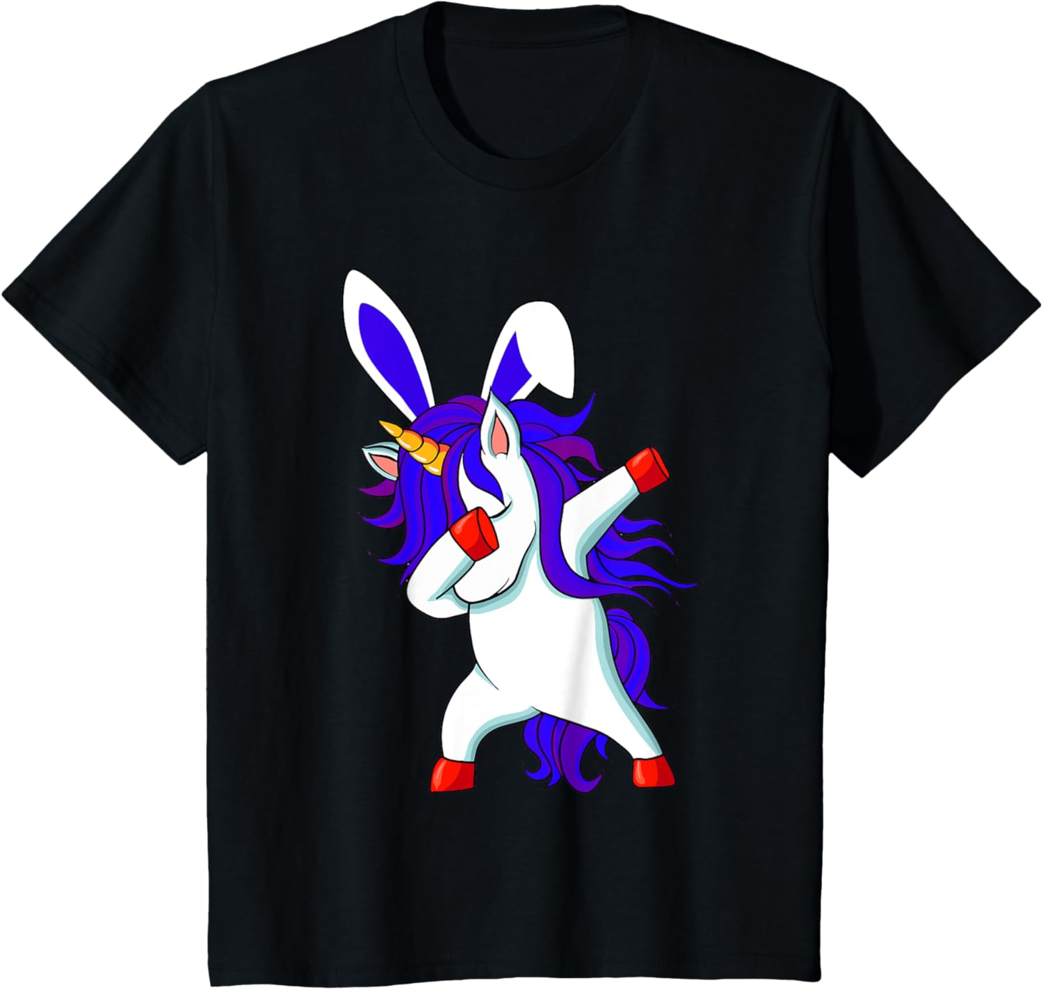 Happy Easter Dabbing Unicorn Wearing Bunny Ears Dab Boys Kid T-Shirt