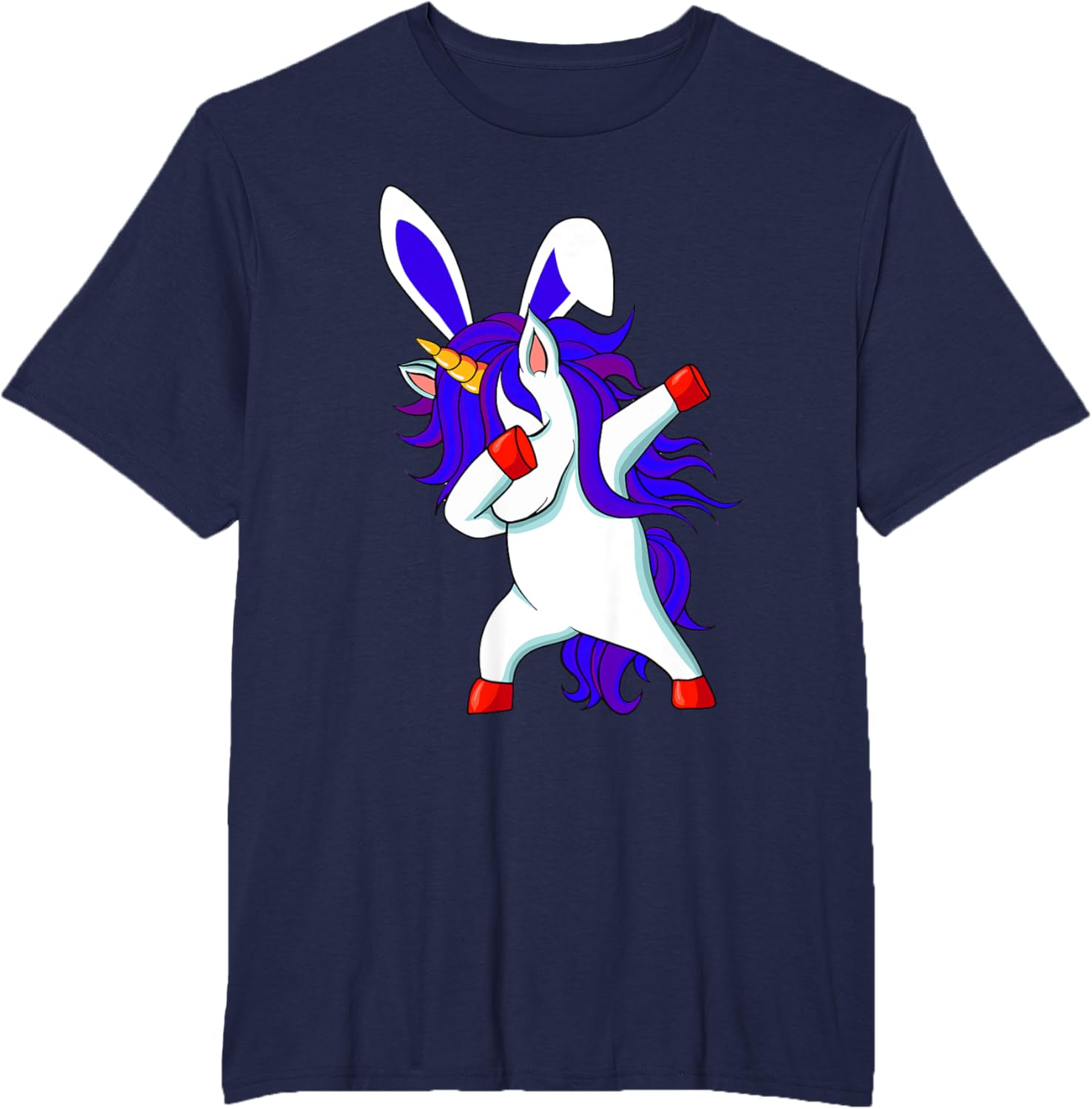 Happy Easter Dabbing Unicorn Wearing Bunny Ears Dab Boys Kid T-Shirt