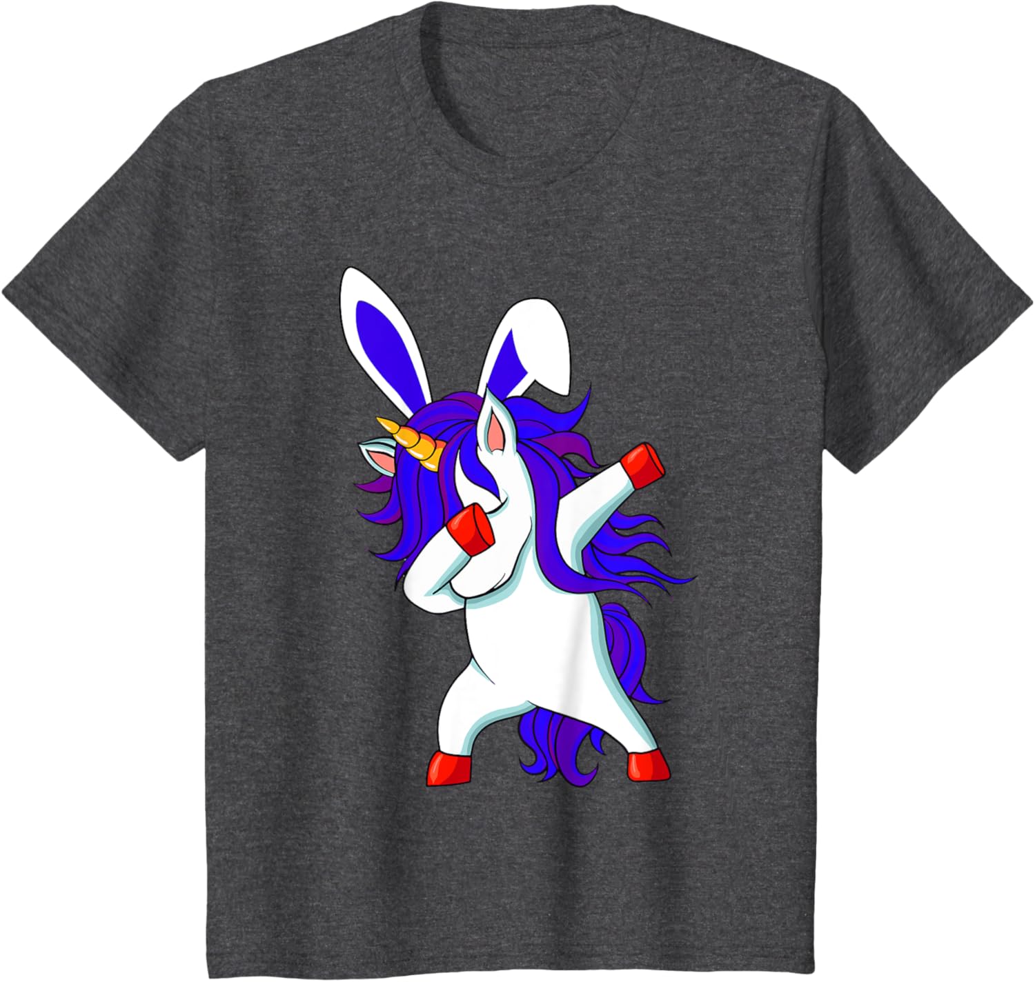 Happy Easter Dabbing Unicorn Wearing Bunny Ears Dab Boys Kid T-Shirt