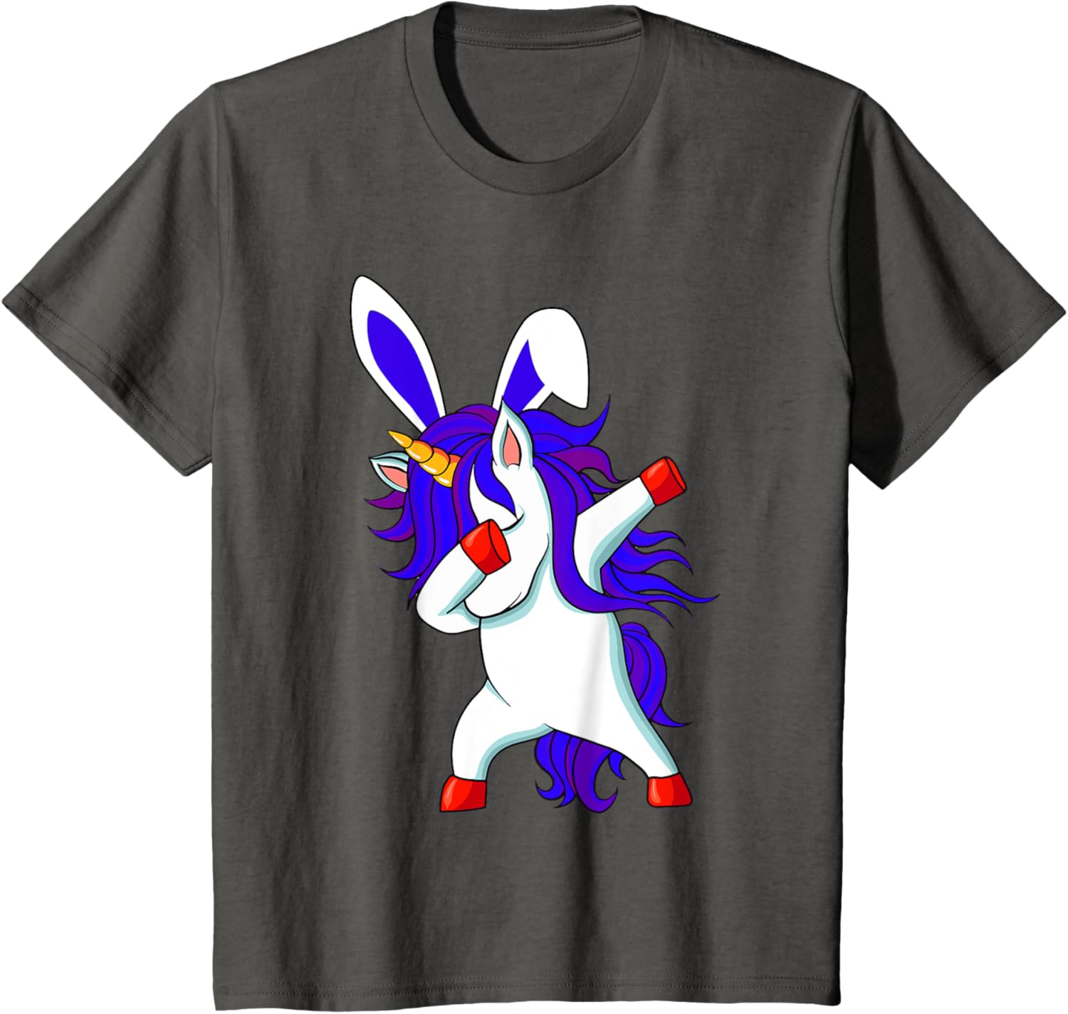 Happy Easter Dabbing Unicorn Wearing Bunny Ears Dab Boys Kid T-Shirt