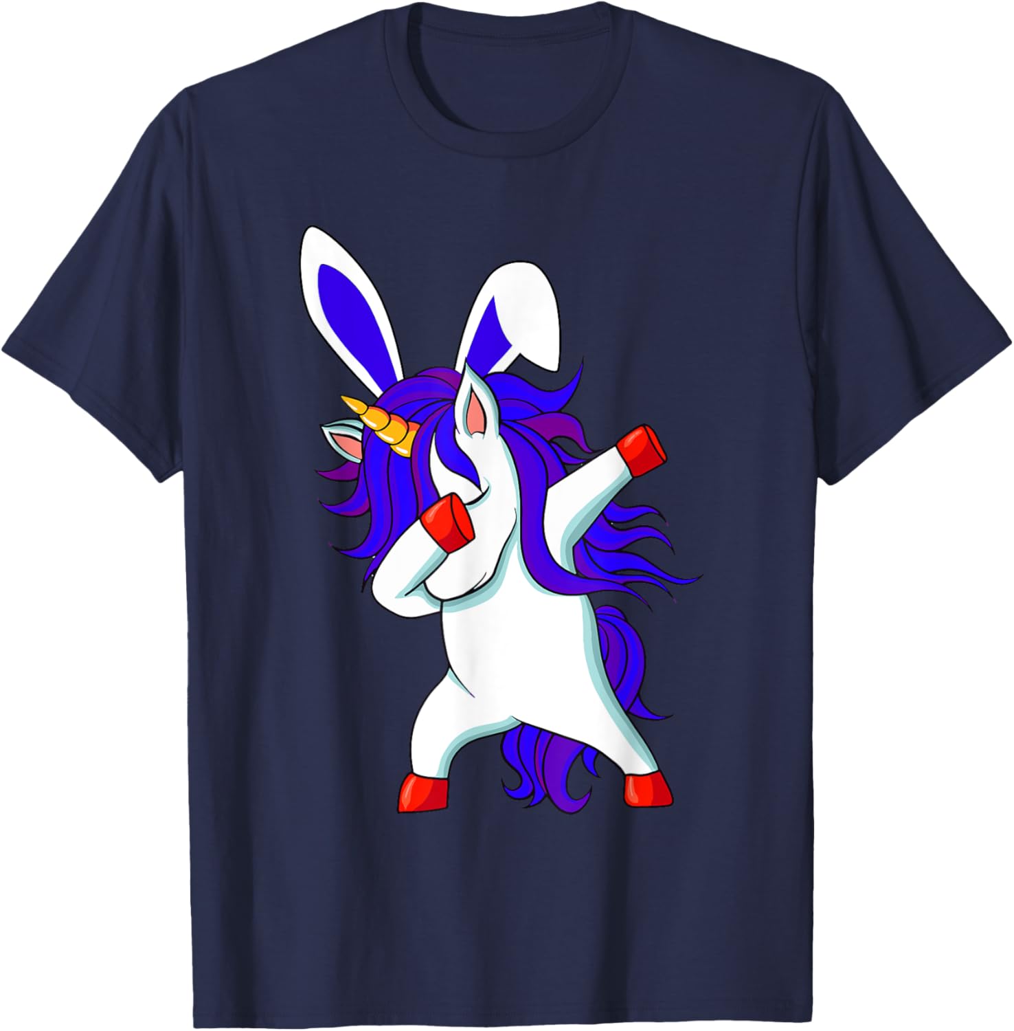 Happy Easter Dabbing Unicorn Wearing Bunny Ears Dab Boys Kid T-Shirt